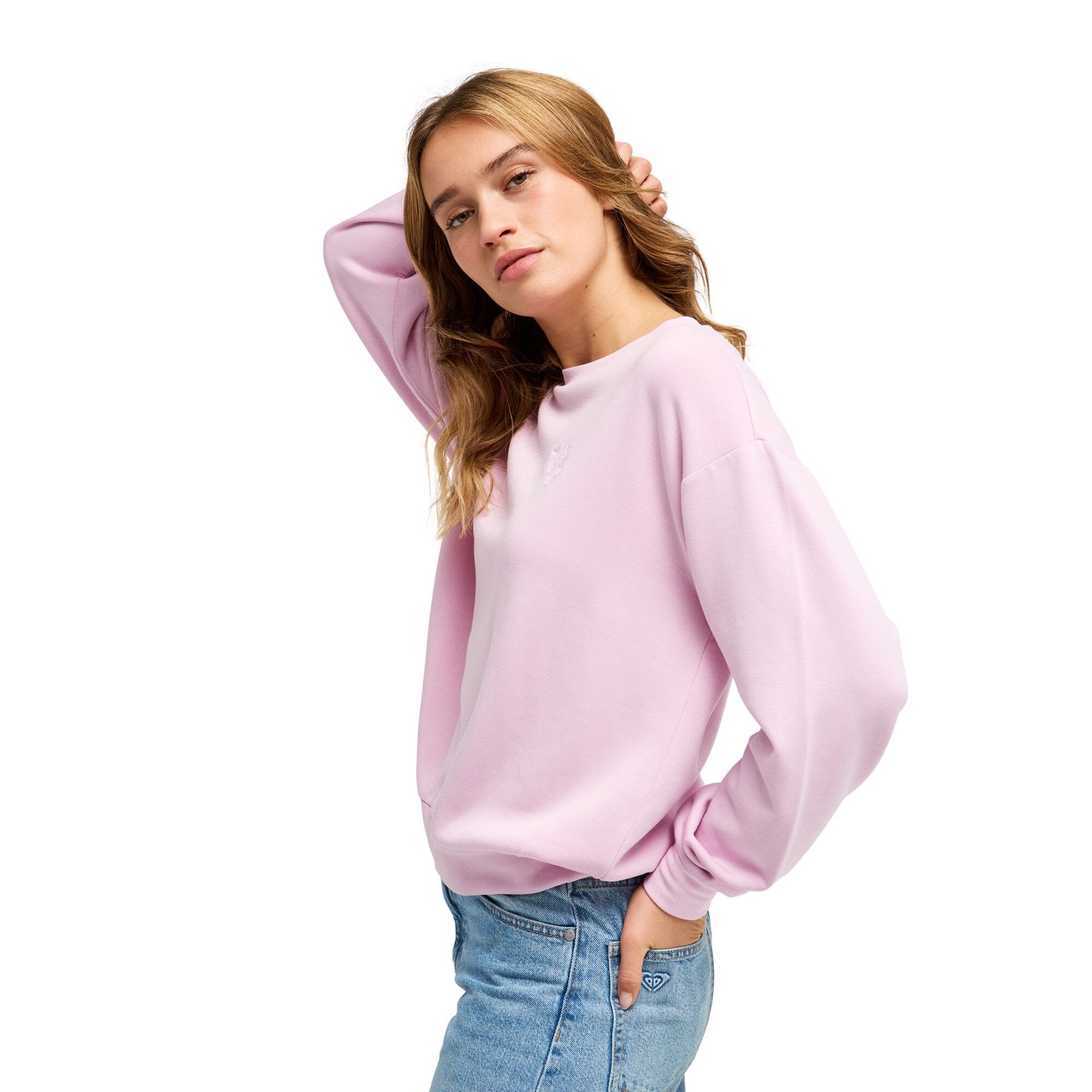 Sudadera de mujer Surfing By Moonlight Roxy - Rosa Rosa-3