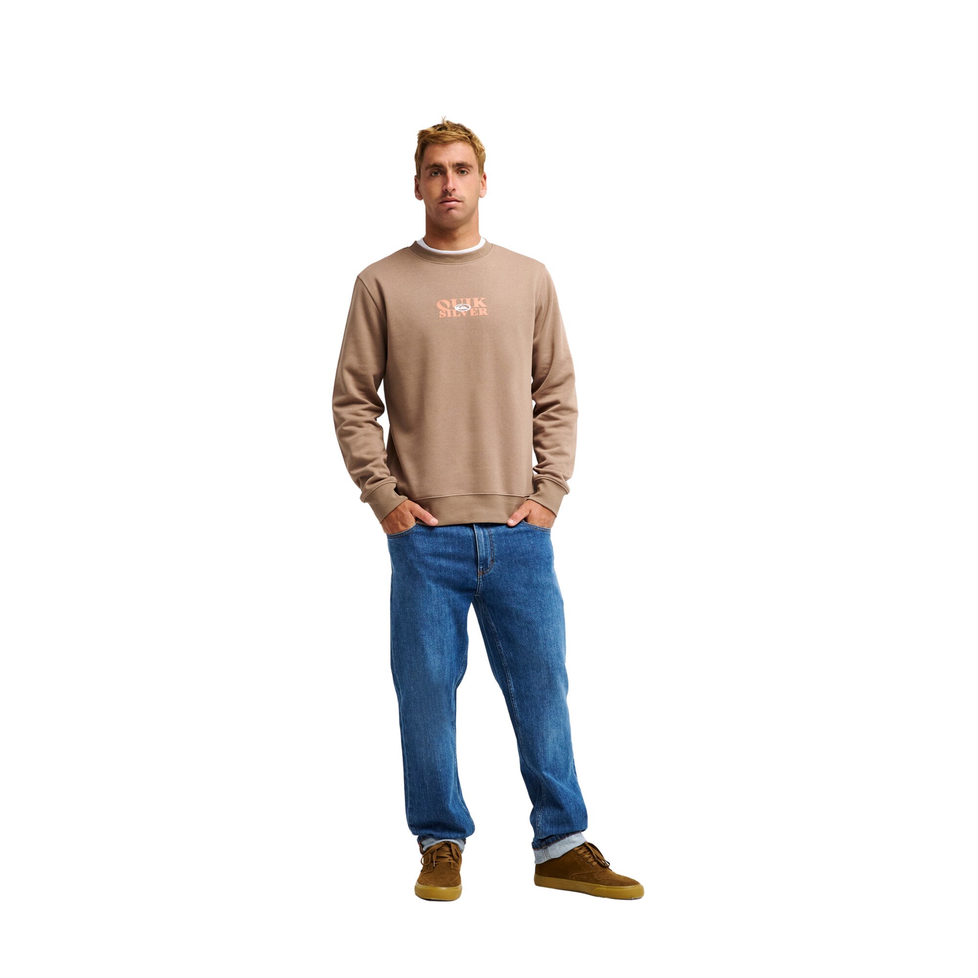 Sudadera de hombre TRUE Quiksilver - Marrón Marrón-5