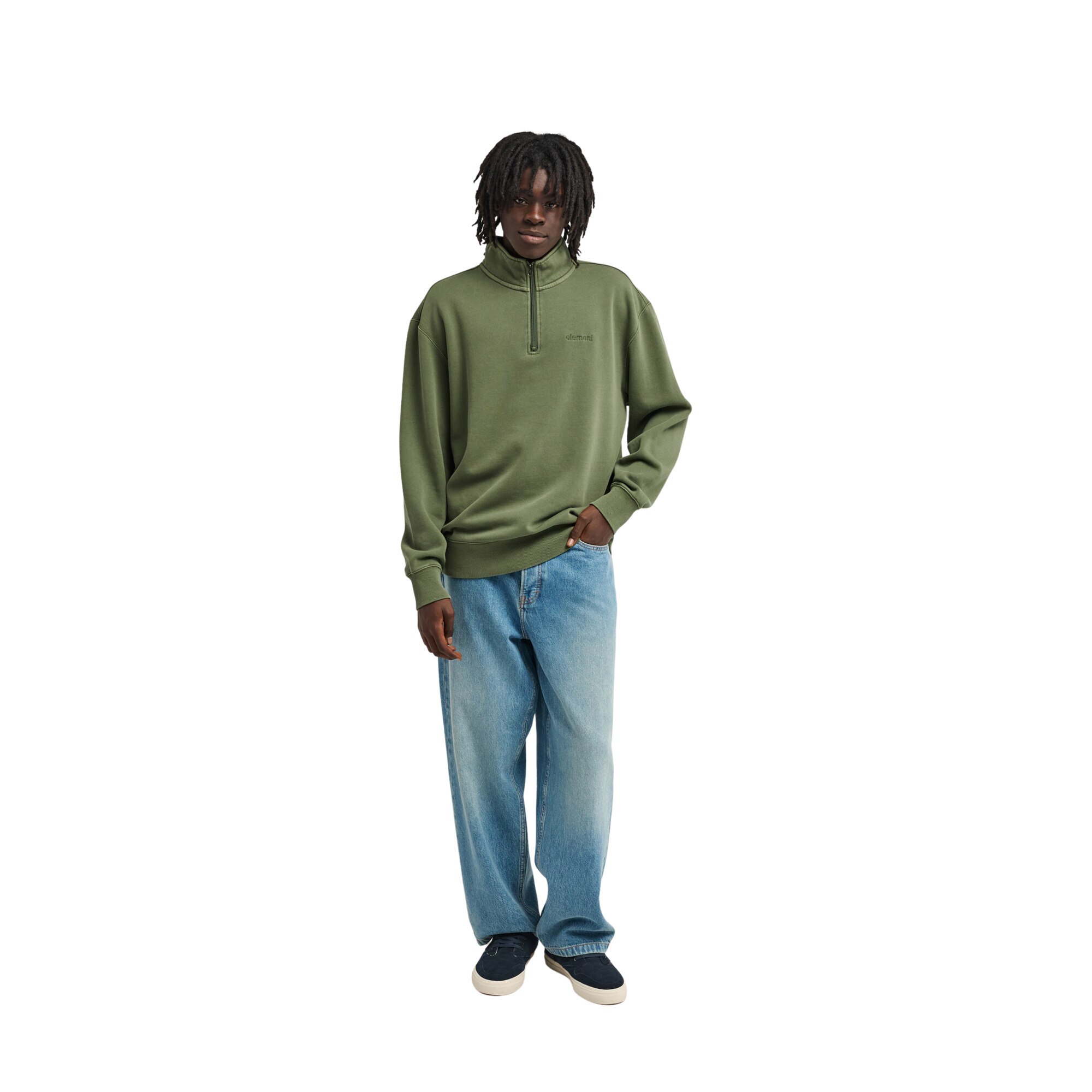 Sudadera de hombre Lowcase Pigment Element - Verde Verde-4