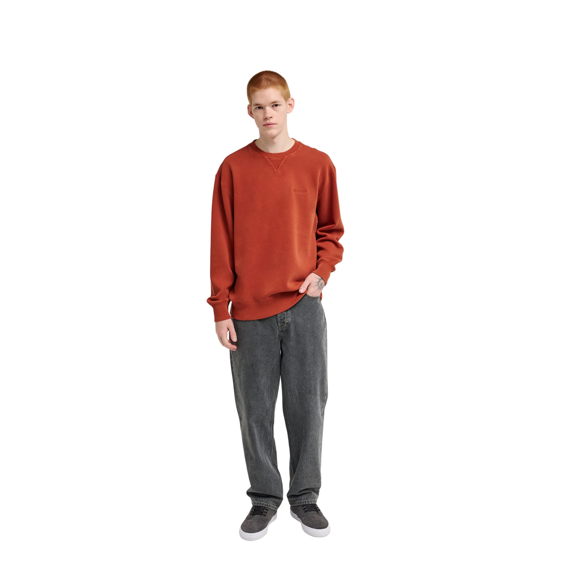 Sudadera de hombre Lowcase Pigment Cr Element - Naranja Naranja-4