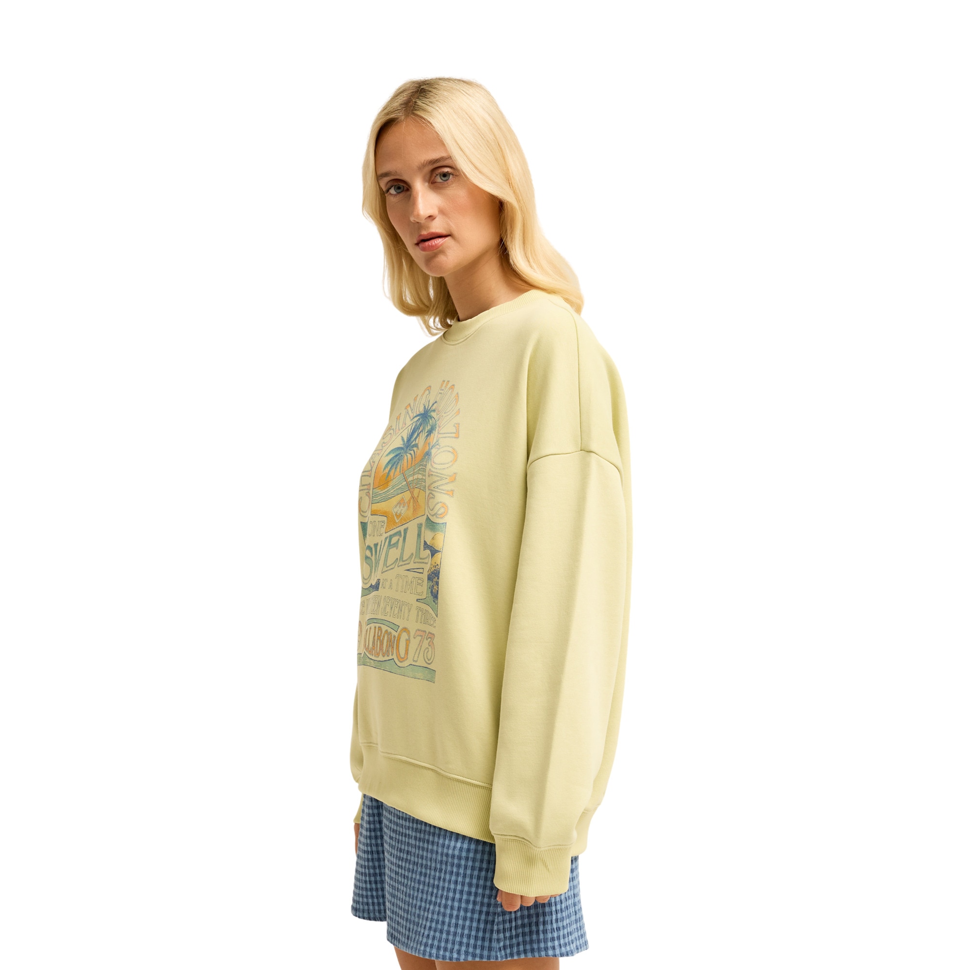 Imagen 2 de Sudadera de mujer Chasing Horizons Billabong - Verde Verde