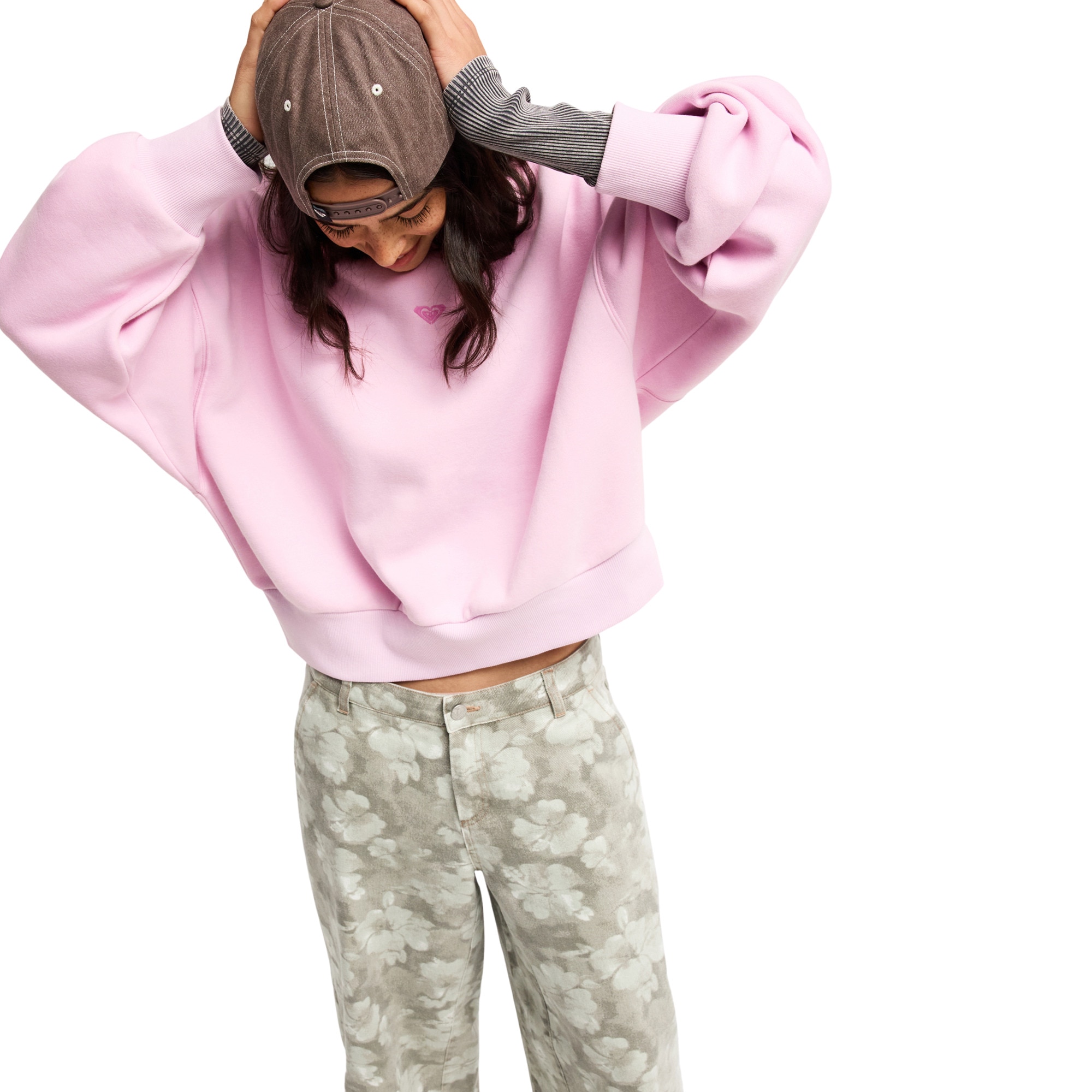 Roxy Sudadera de mujer Solar Rush Rosa