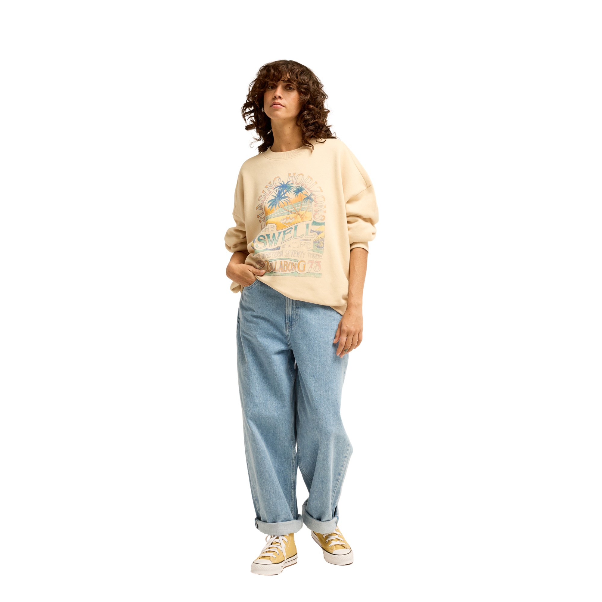 Imagen 2 de Sudadera de mujer Chasing Horizons Billabong - Blanco Blanco