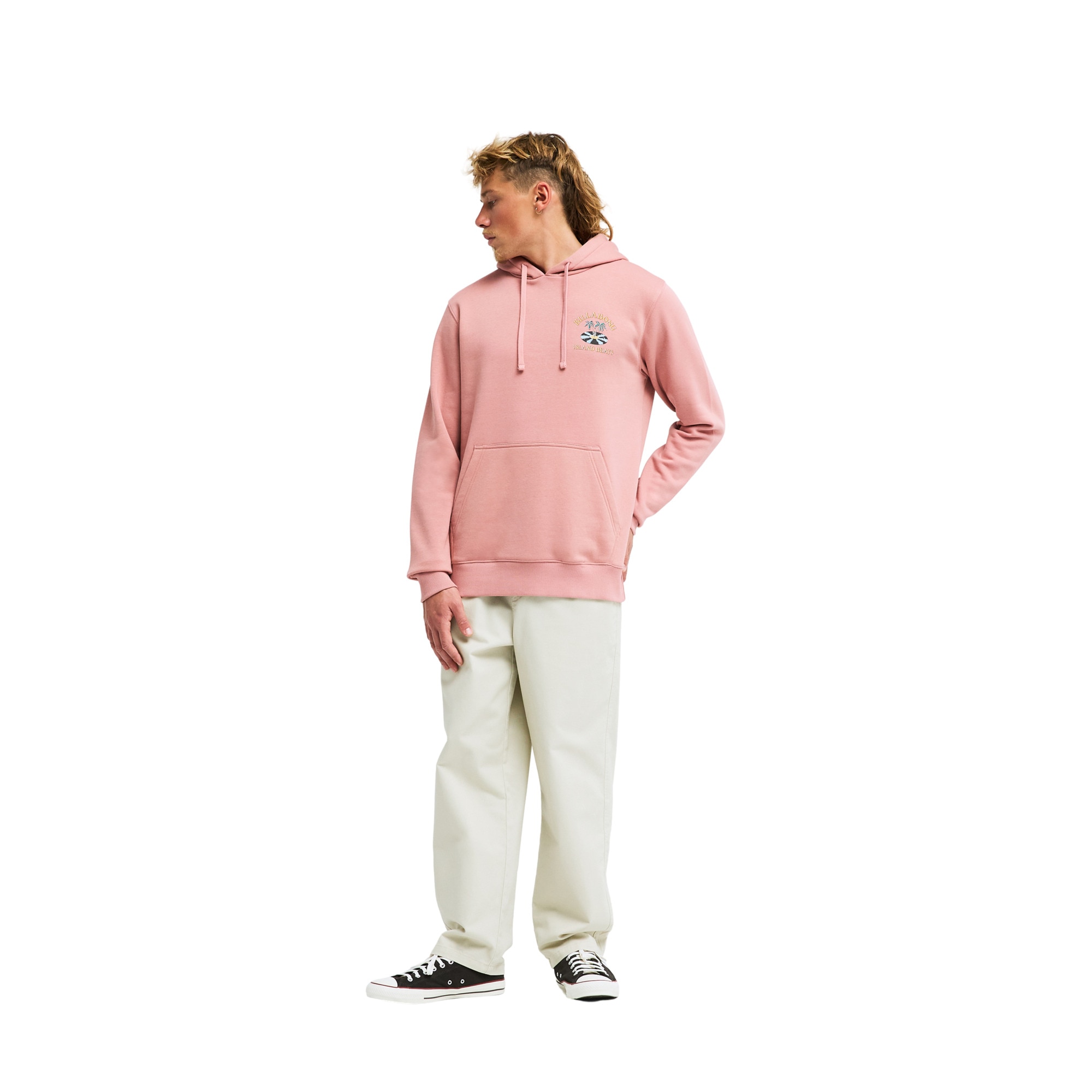 Sudadera de hombre Foundation Billabong - Rosa pastel Rosa pastel-2