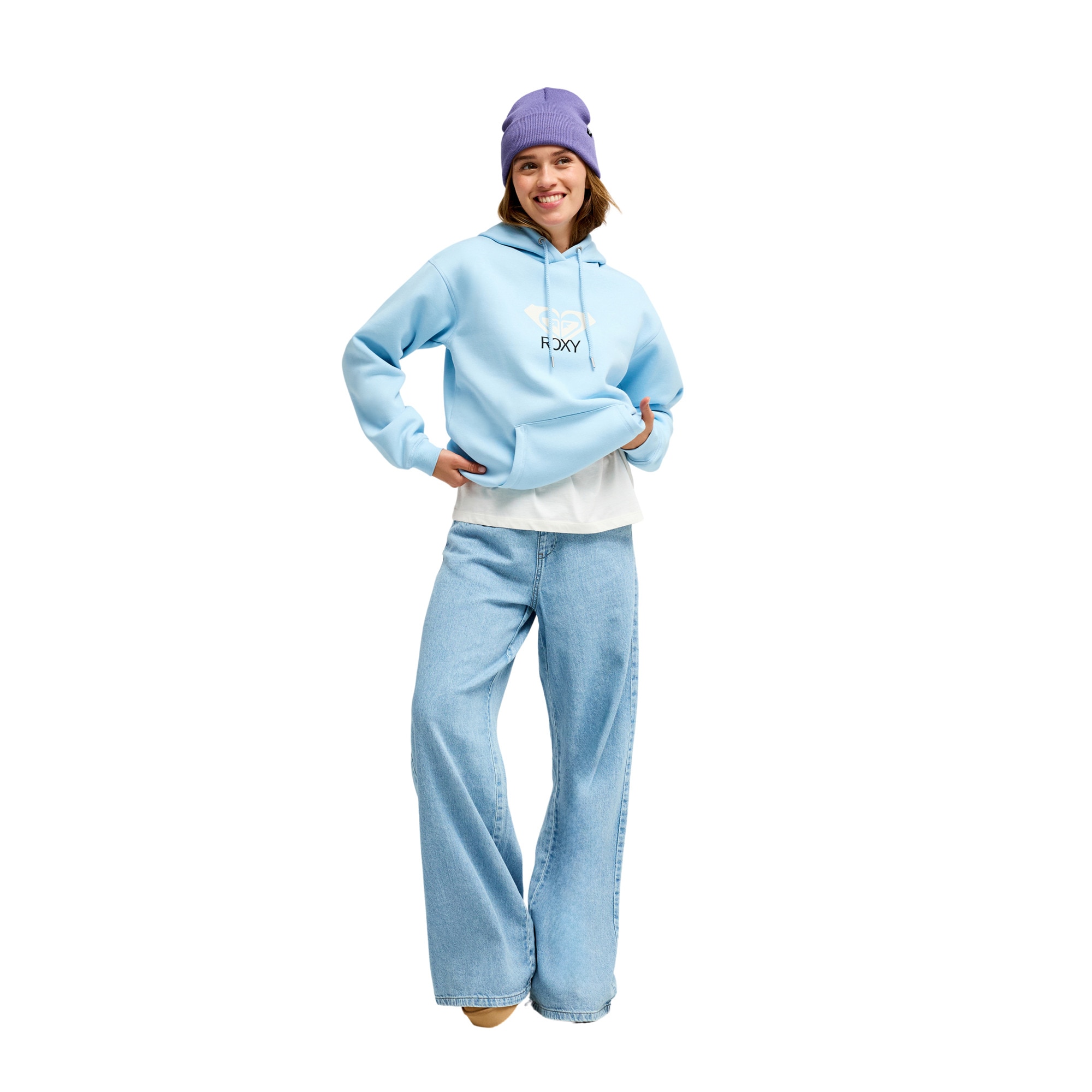 Sudadera de mujer Surf Stoked Brushed Art Roxy - Azul Azul-5