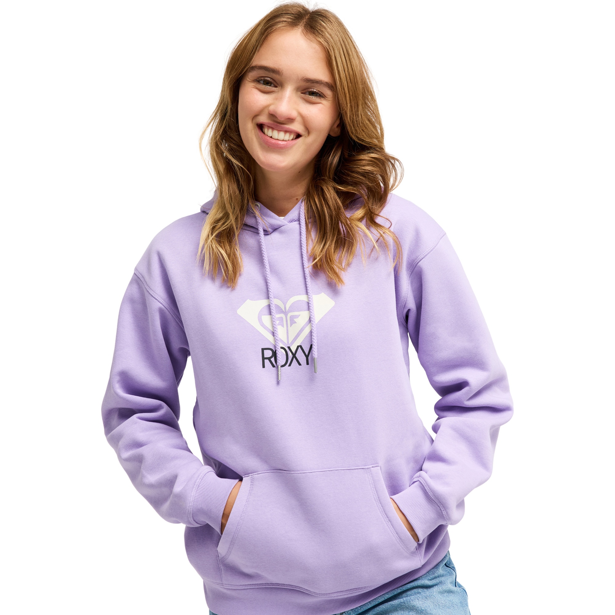 Sudadera de mujer Surf Stoked Brushed Art Roxy - Morado Morado-1