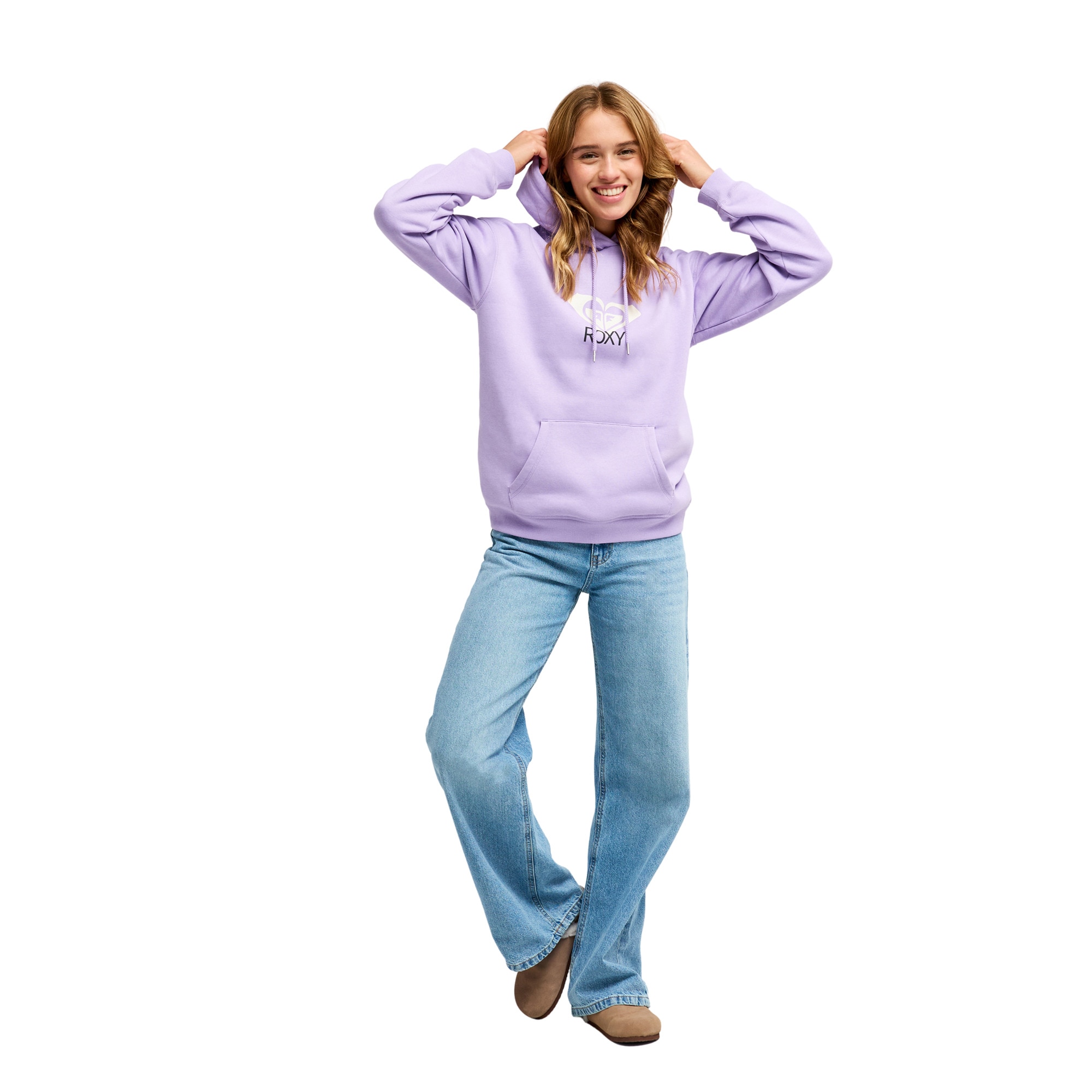 Sudadera de mujer Surf Stoked Brushed Art Roxy - Morado Morado-5