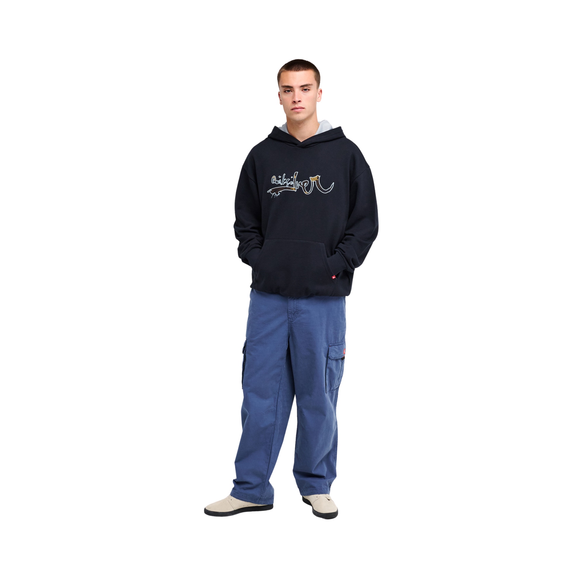 Sudadera de hombre Young Guns Vortex Quiksilver - Negro Negro-5