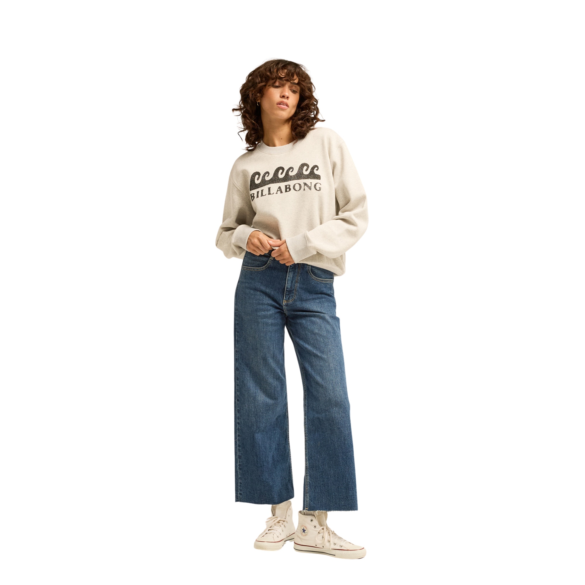 Imagen 2 de Sudadera de mujer Surfing In Town Billabong - Gris Gris