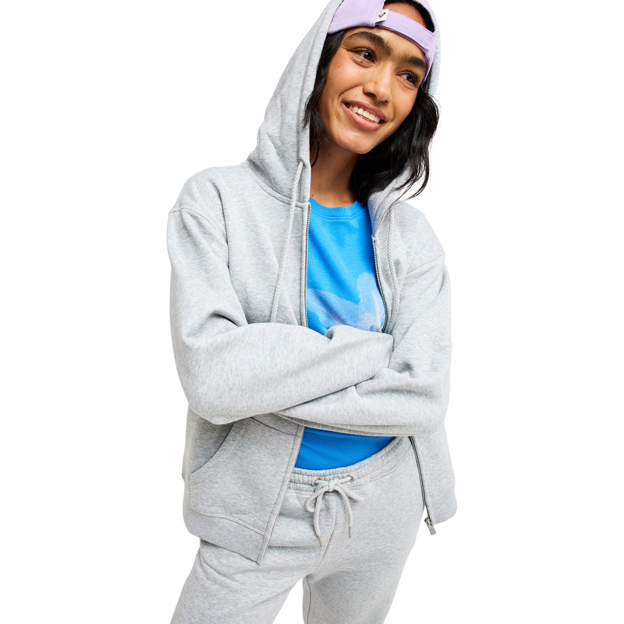 Imagen 1 de Sudadera de mujer Surf Stoked Zipped Brushed Roxy - Gris claro Gris claro