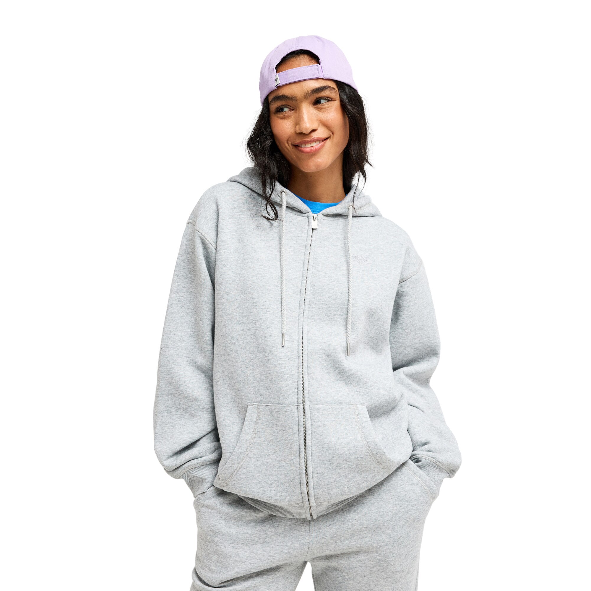 Imagen 6 de Sudadera de mujer Surf Stoked Zipped Brushed Roxy - Gris claro Gris claro