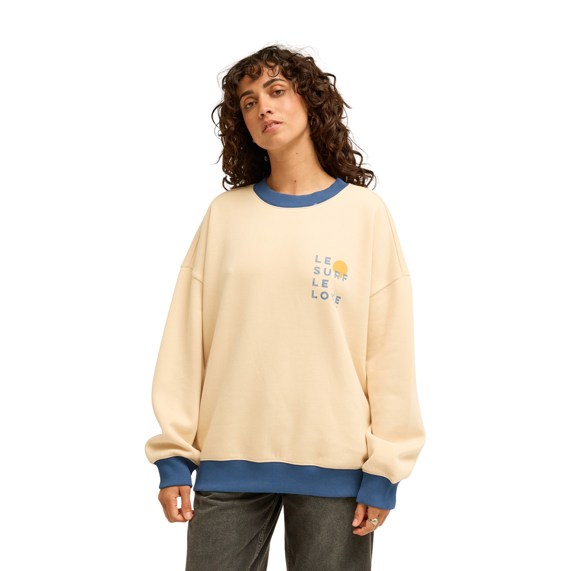 Imagen 1 de Sudadera de mujer Le Love Surf Billabong - Blanco Blanco