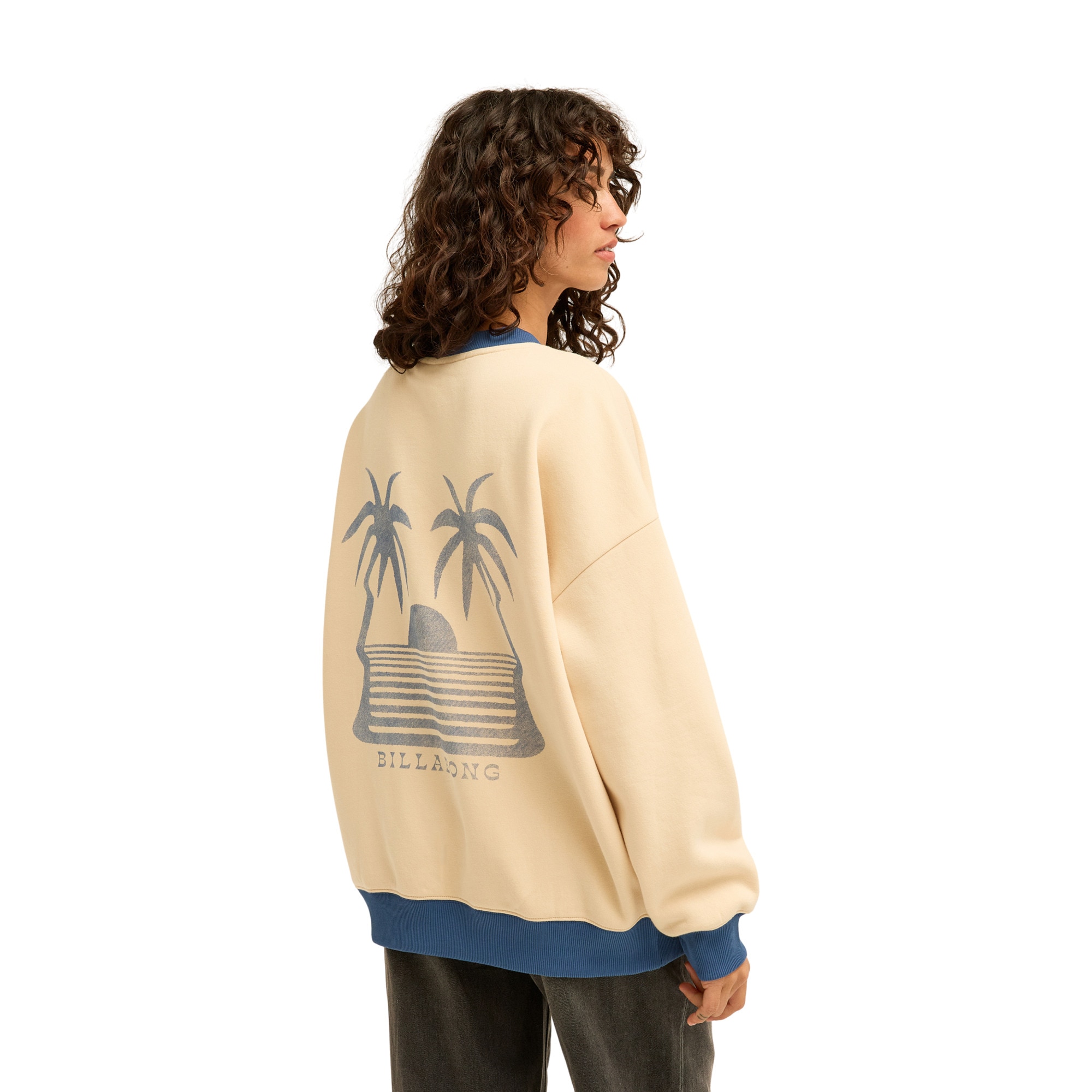 Imagen 4 de Sudadera de mujer Le Love Surf Billabong - Blanco Blanco