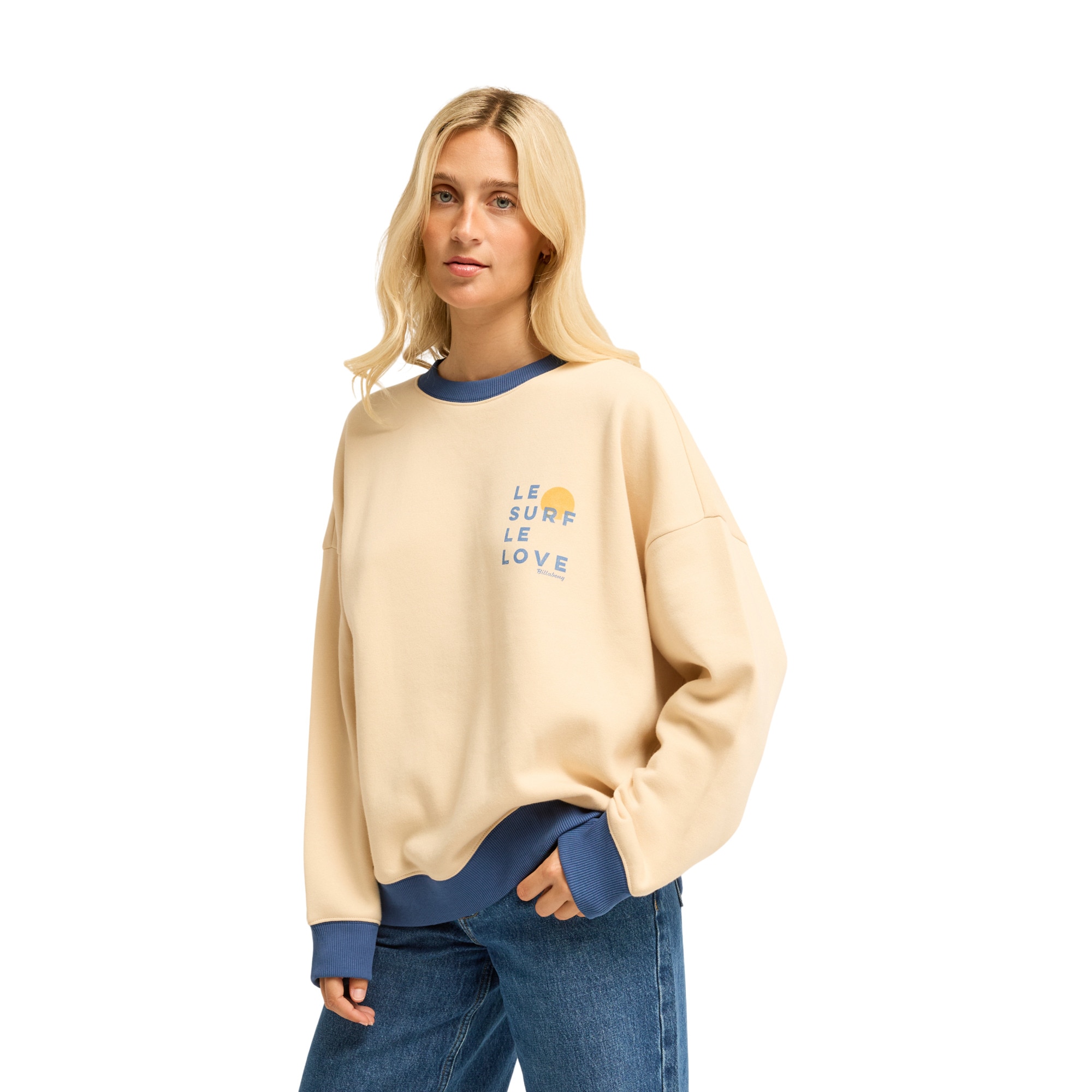 Imagen 5 de Sudadera de mujer Le Love Surf Billabong - Blanco Blanco