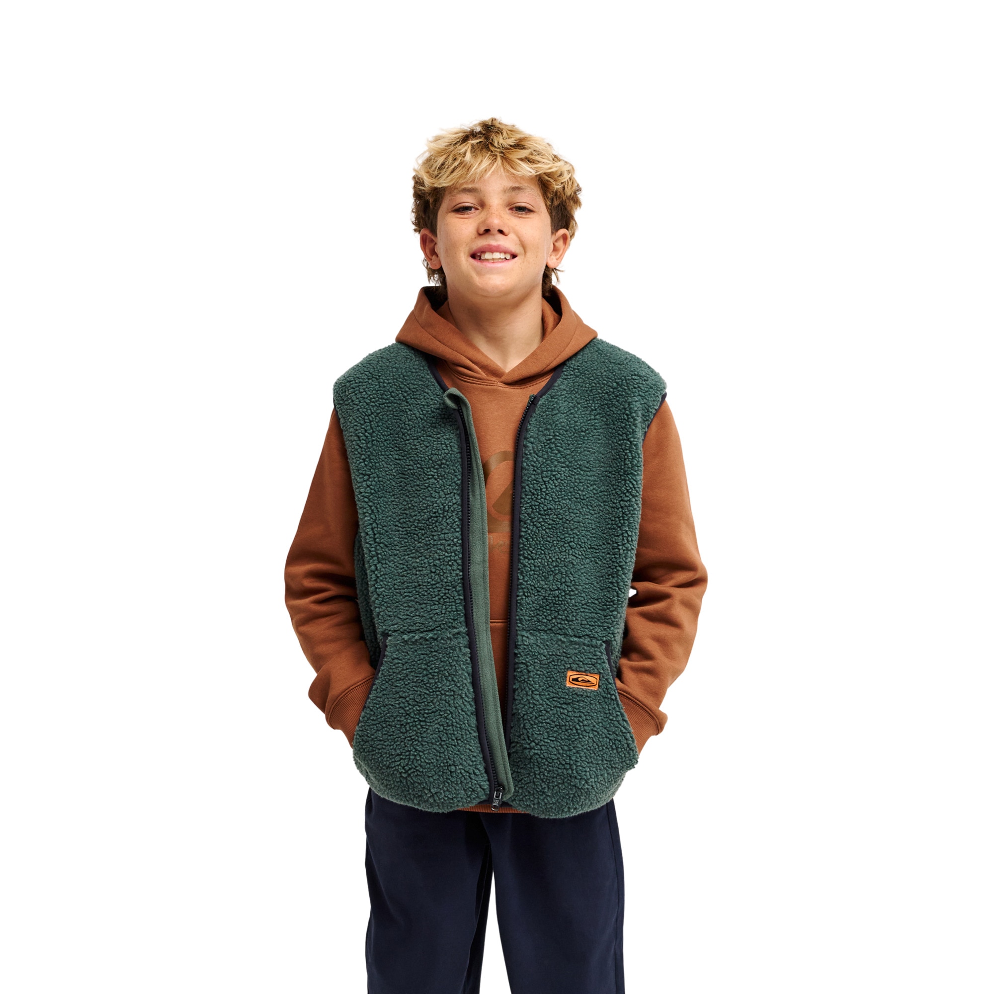 Quiksilver - Chaleco con cremallera de niños Kickflip Sleeveless Quiksilver.