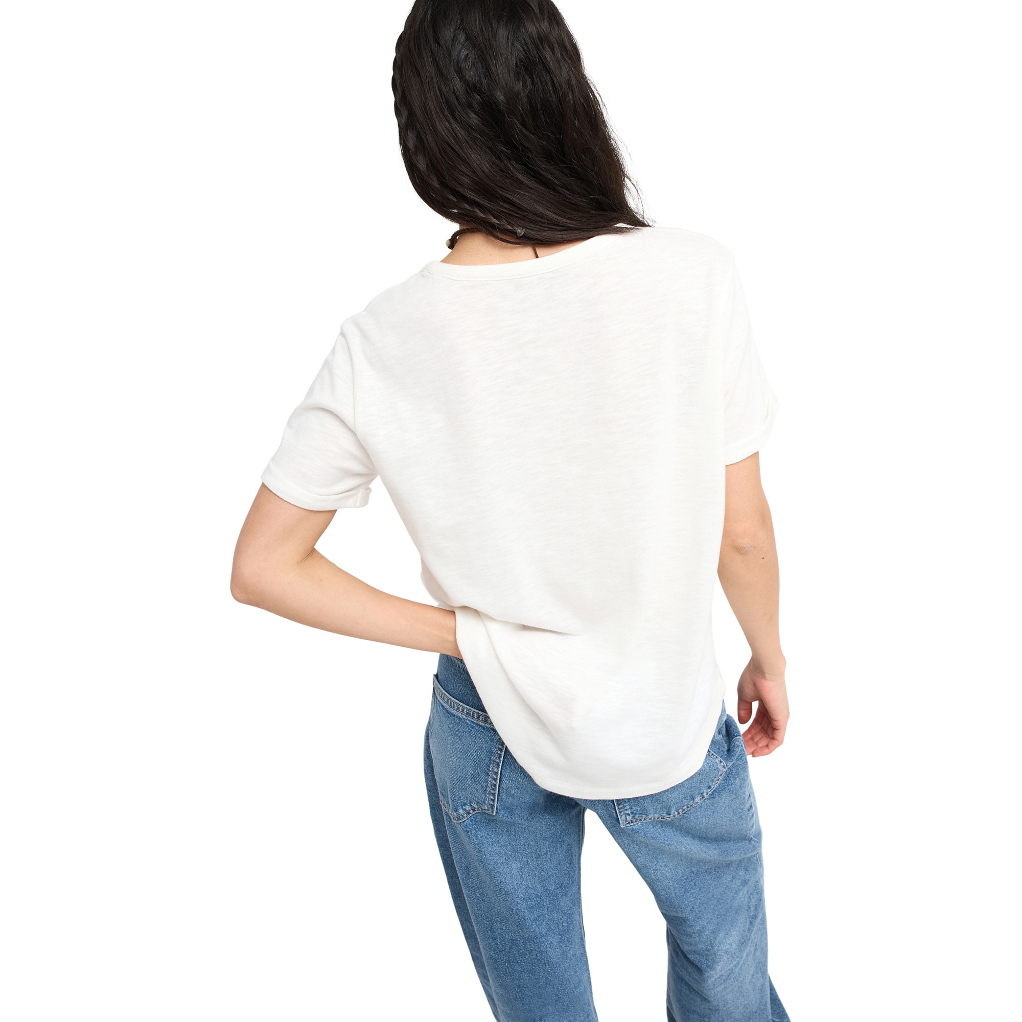 Camiseta de mujer Oceanwave Regular Slub Roxy - Blanco Blanco-2