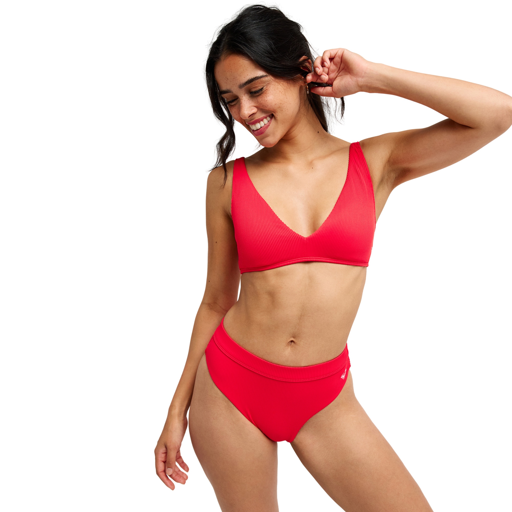Imagen 0 de Top de bikini de mujer Roxy Love Elongated Tri Roxy Rojo