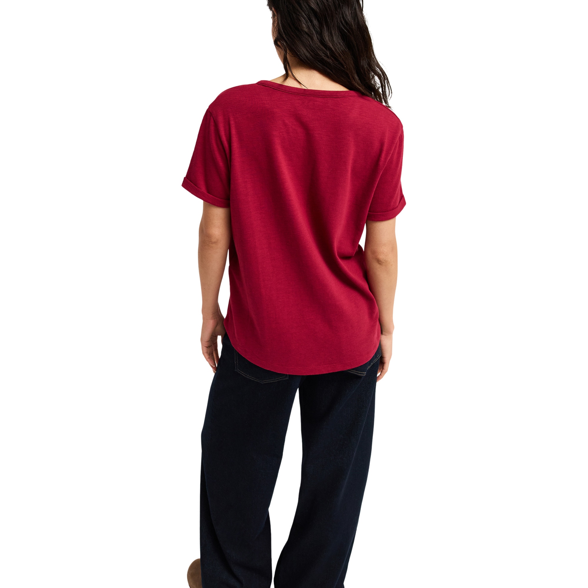 Camiseta de mujer Oceanwave Regular Slub Roxy - Rojo Rojo-2