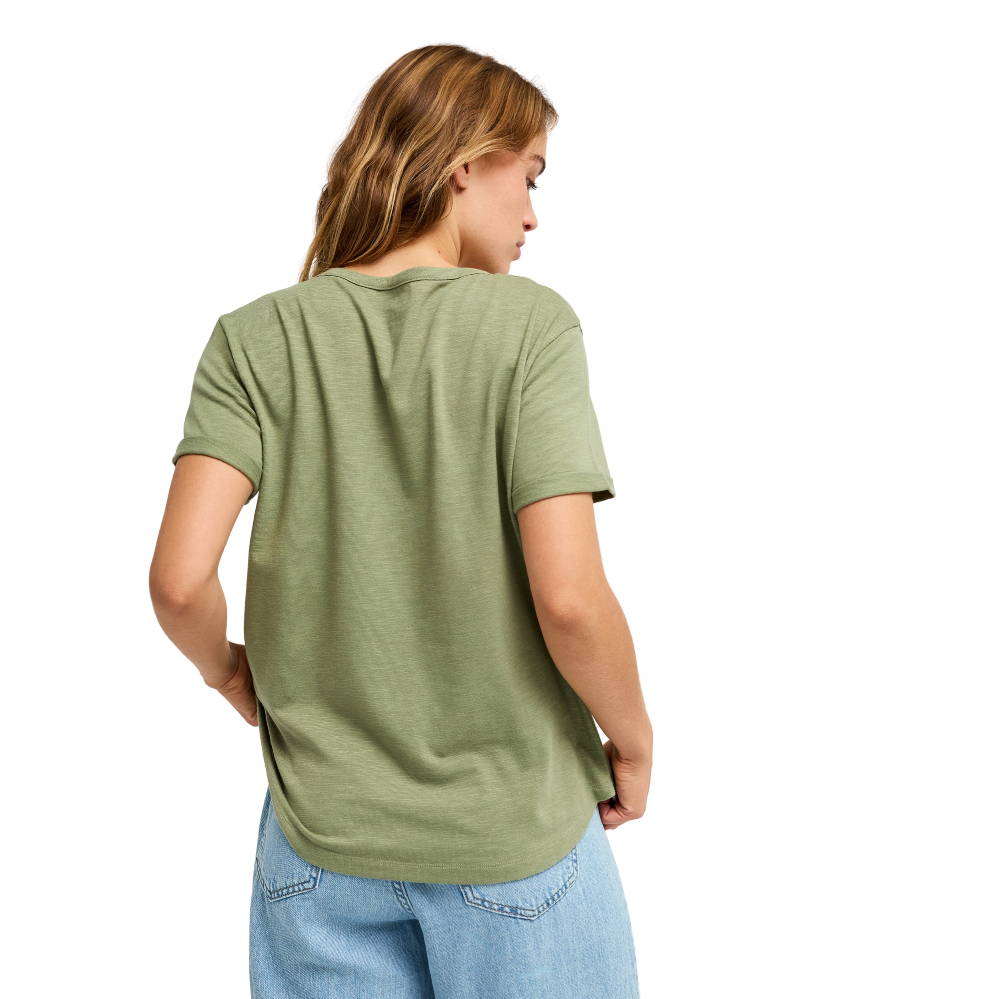 Camiseta de mujer Oceanwave Regular Slub Roxy - Verde Verde-2
