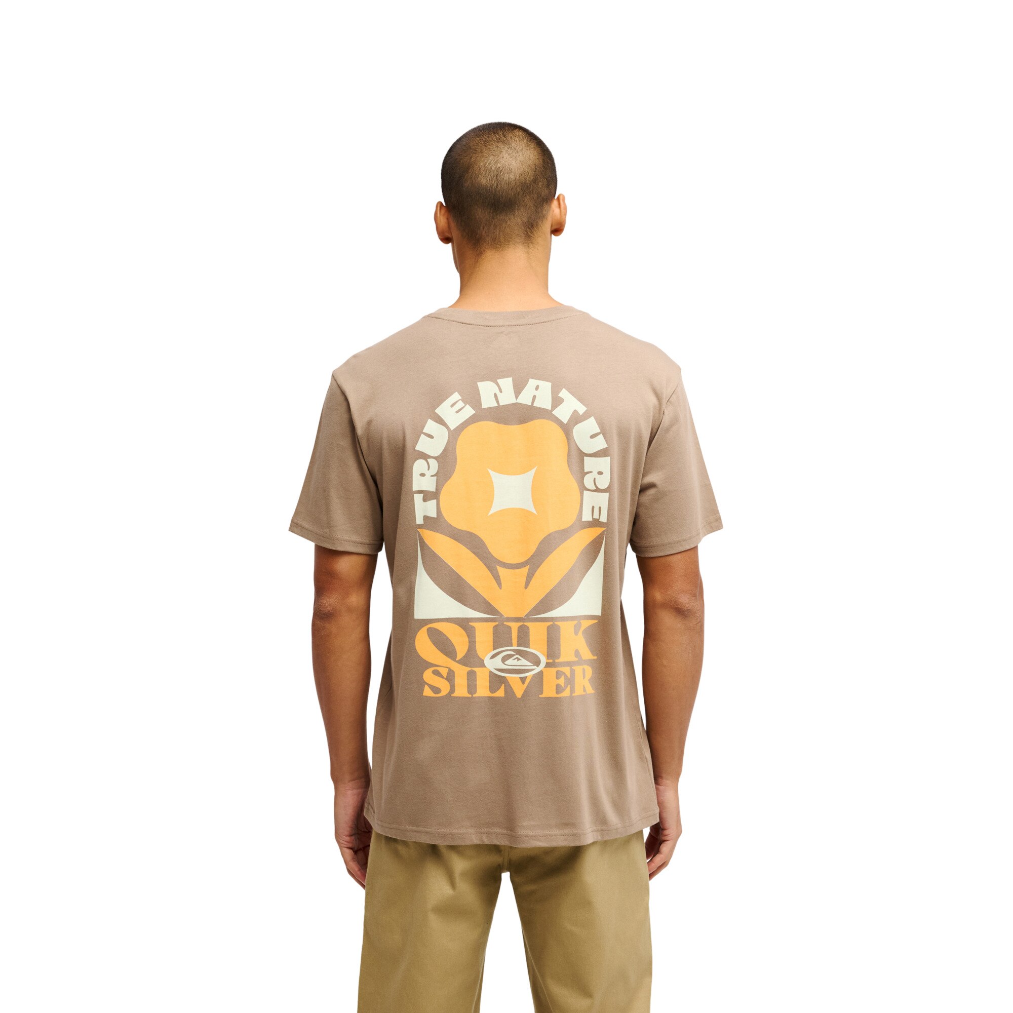 Camiseta de hombre TRUE Quiksilver - Marrón Marrón-2