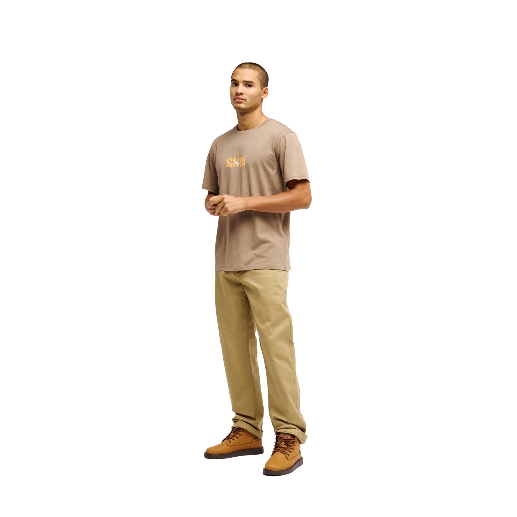Camiseta de hombre TRUE Quiksilver - Marrón Marrón-5