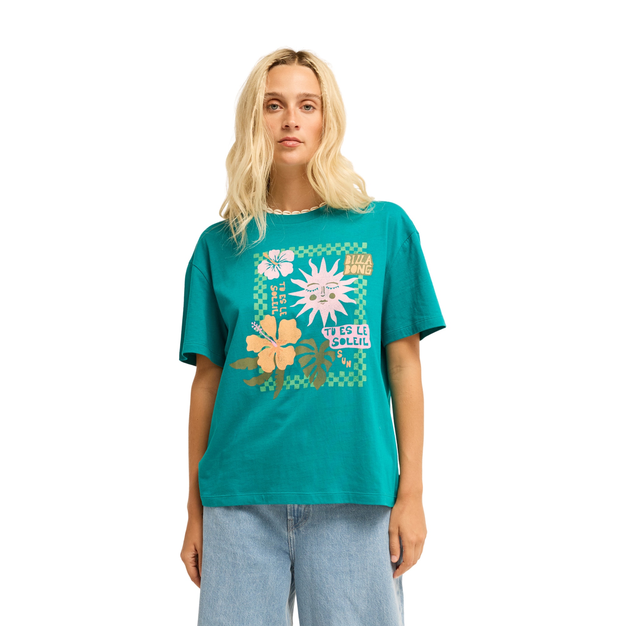 Imagen 1 de Camiseta de mujer Aloha Vacation Billabong - Verde Verde
