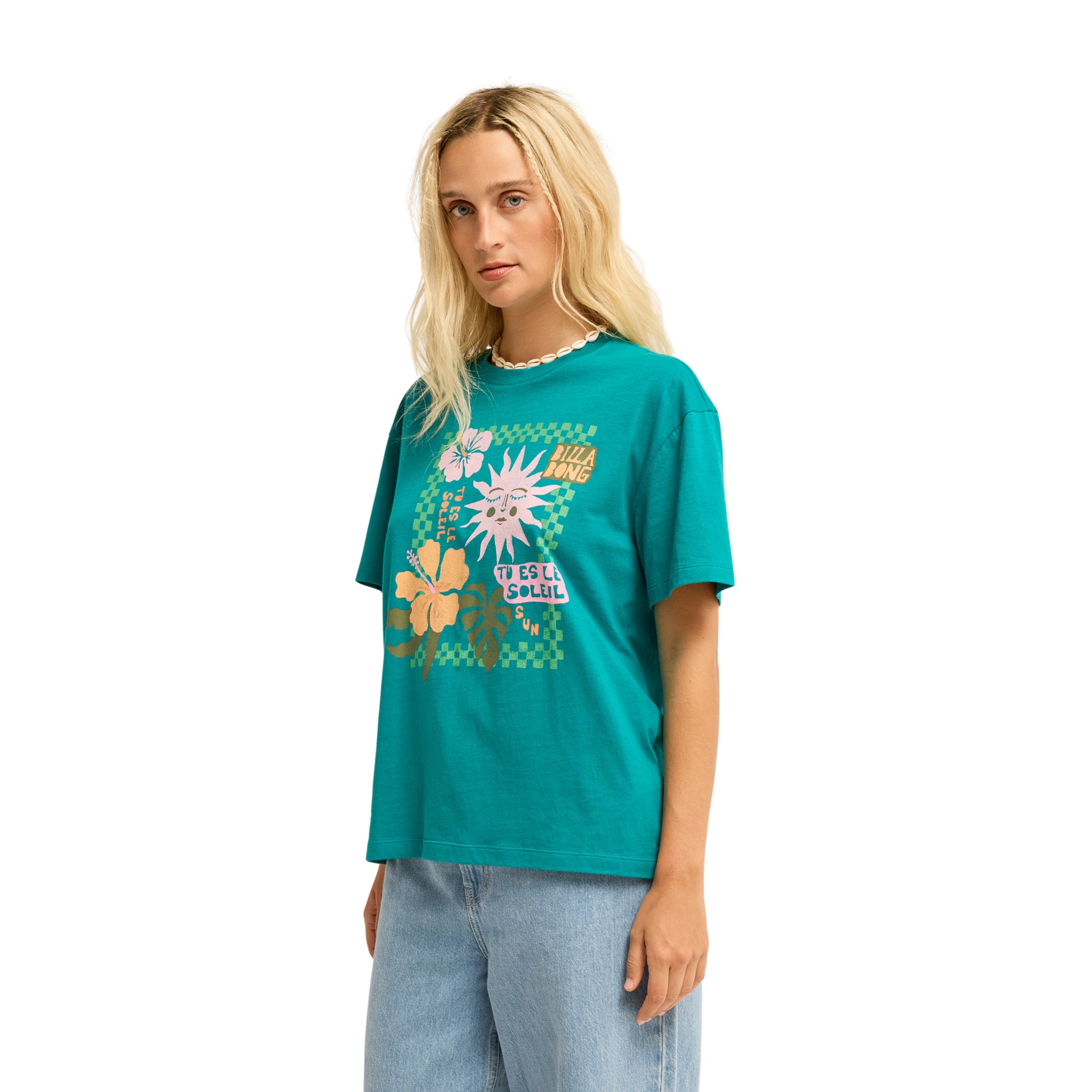 Imagen 4 de Camiseta de mujer Aloha Vacation Billabong - Verde Verde