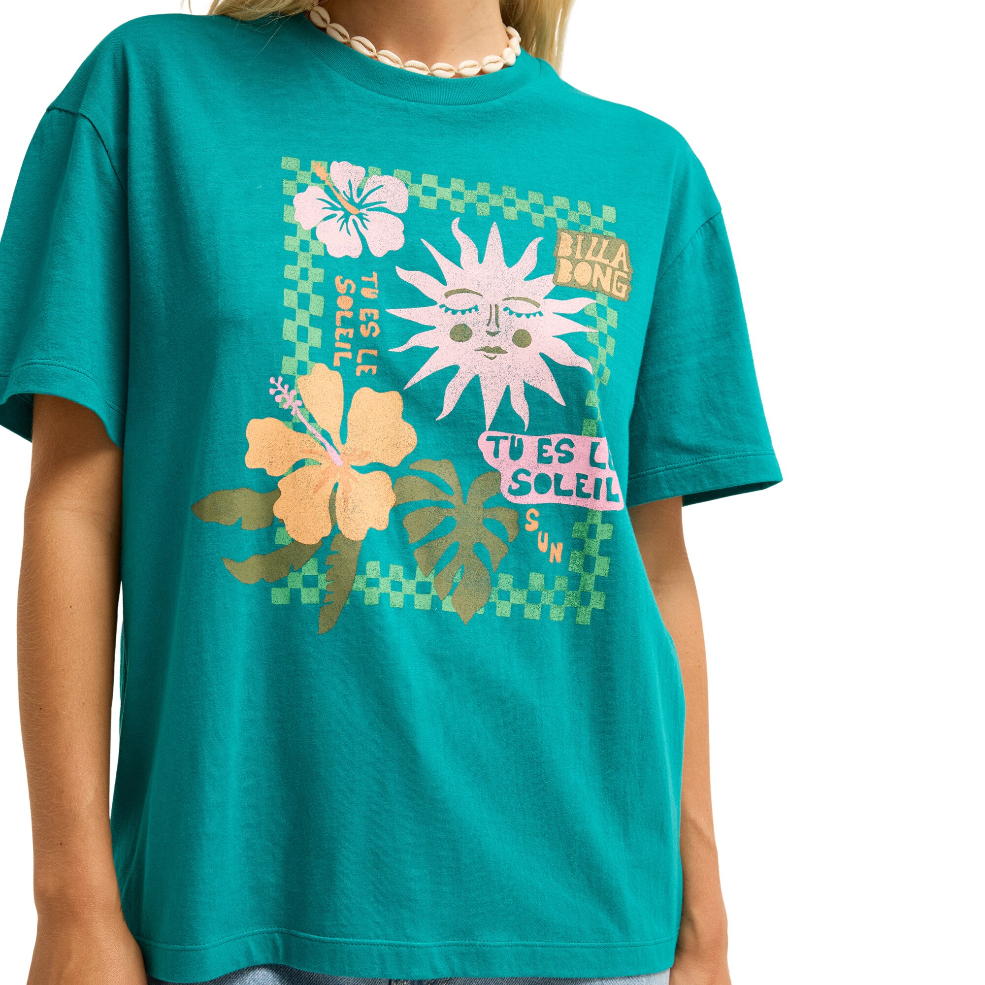 Imagen 5 de Camiseta de mujer Aloha Vacation Billabong - Verde Verde