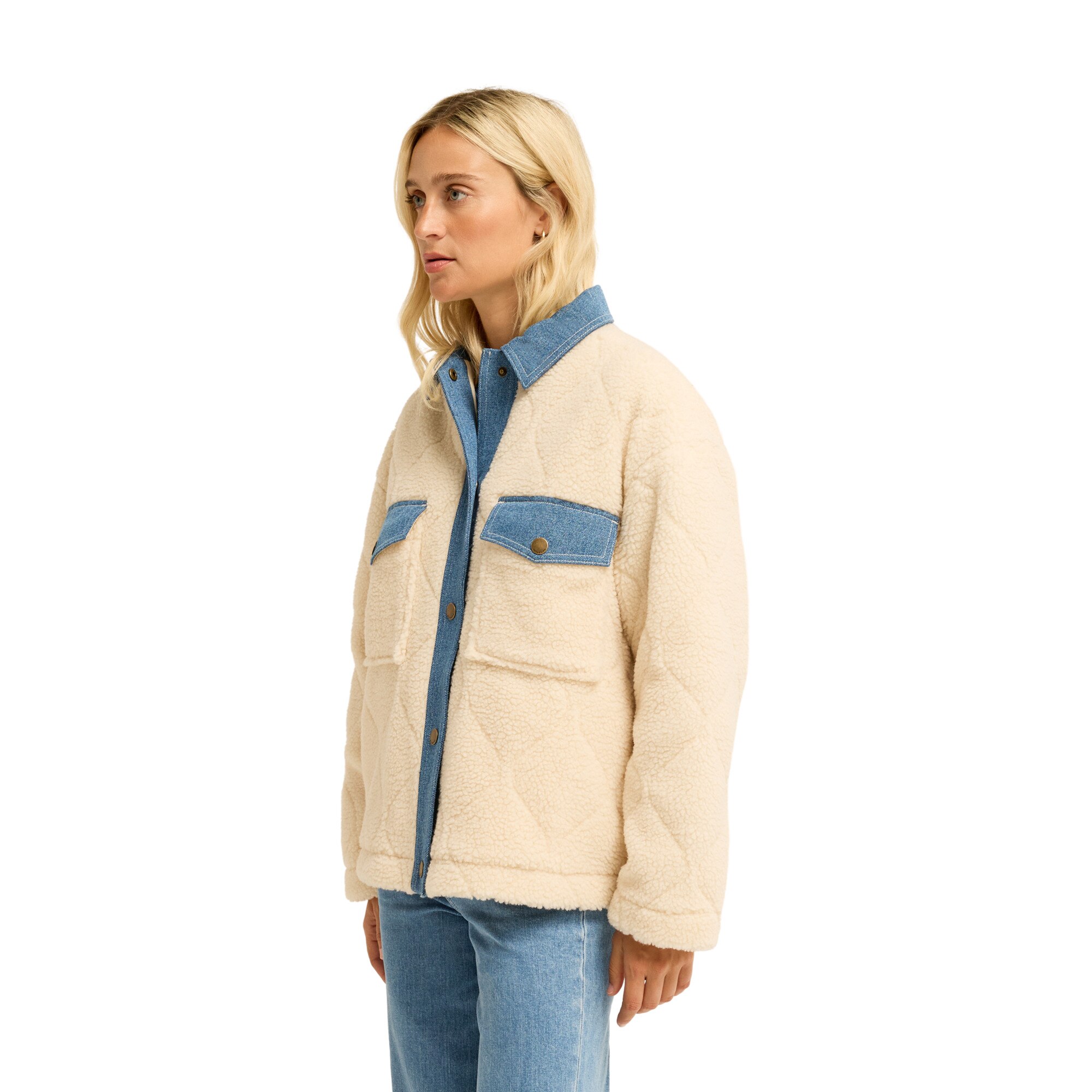 Imagen 5 de Chaqueta de mujer Stay Golden Billabong - Blanco Blanco