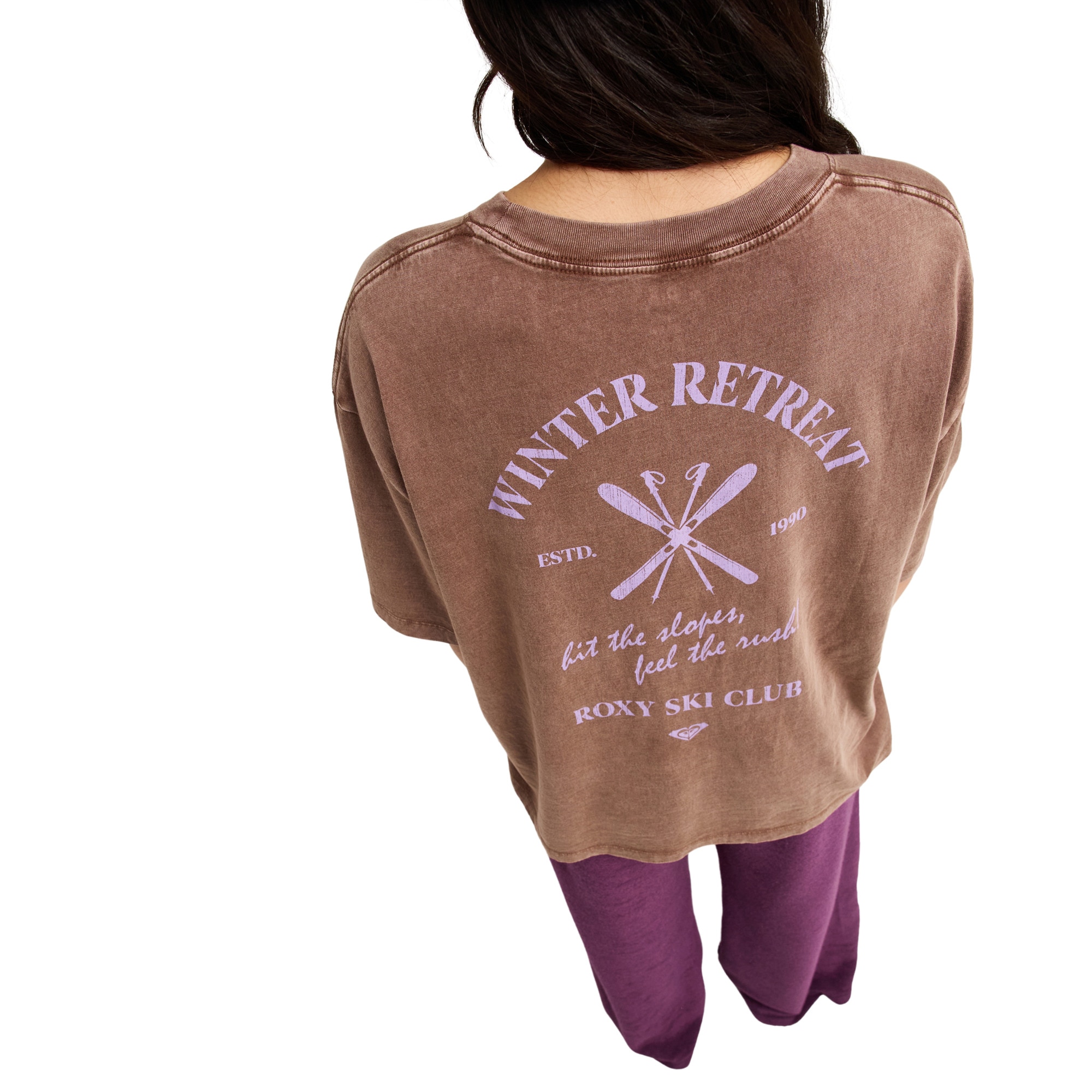 Camiseta de mujer Washed Roxy - Marrón Marrón-2