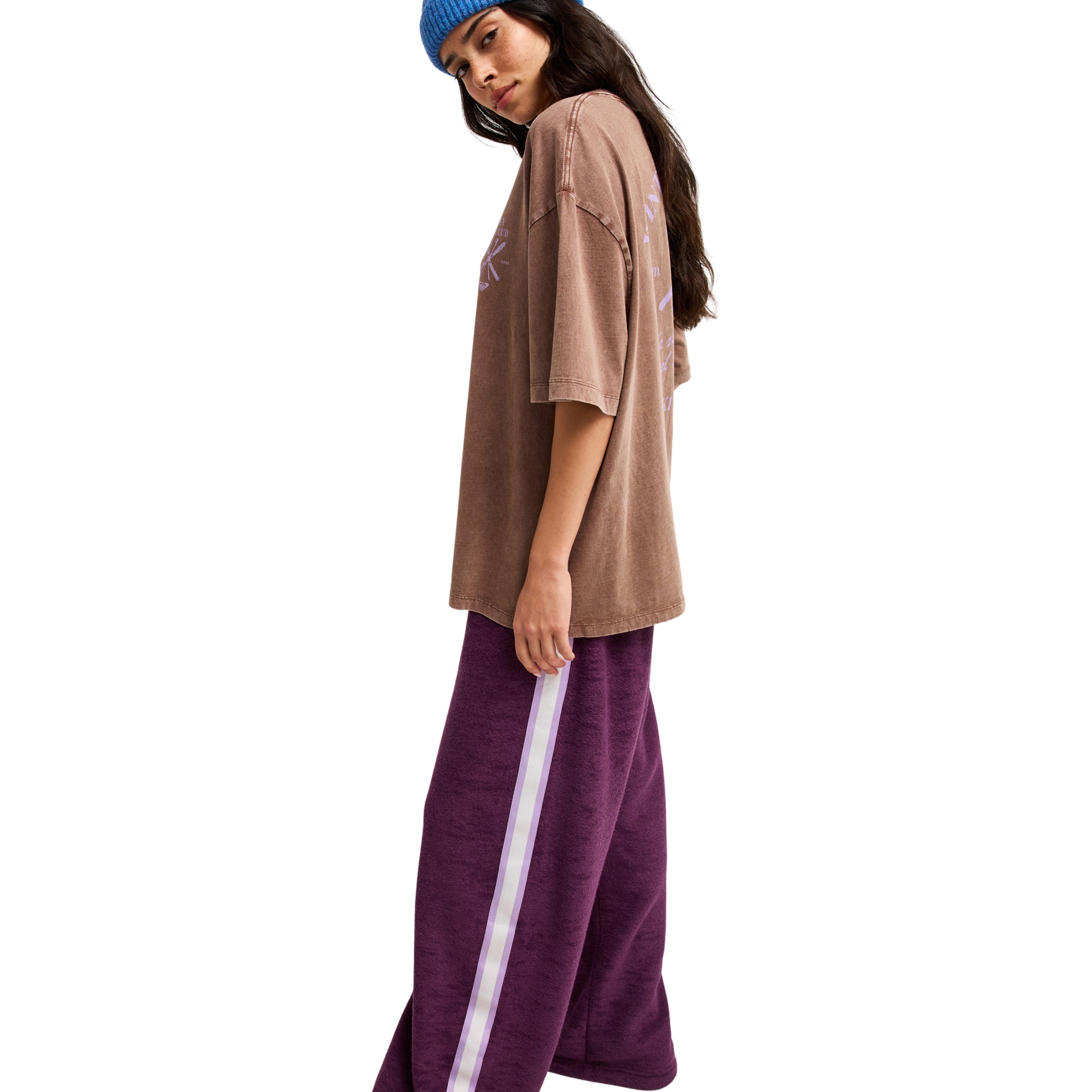 Camiseta de mujer Washed Roxy - Marrón Marrón-3