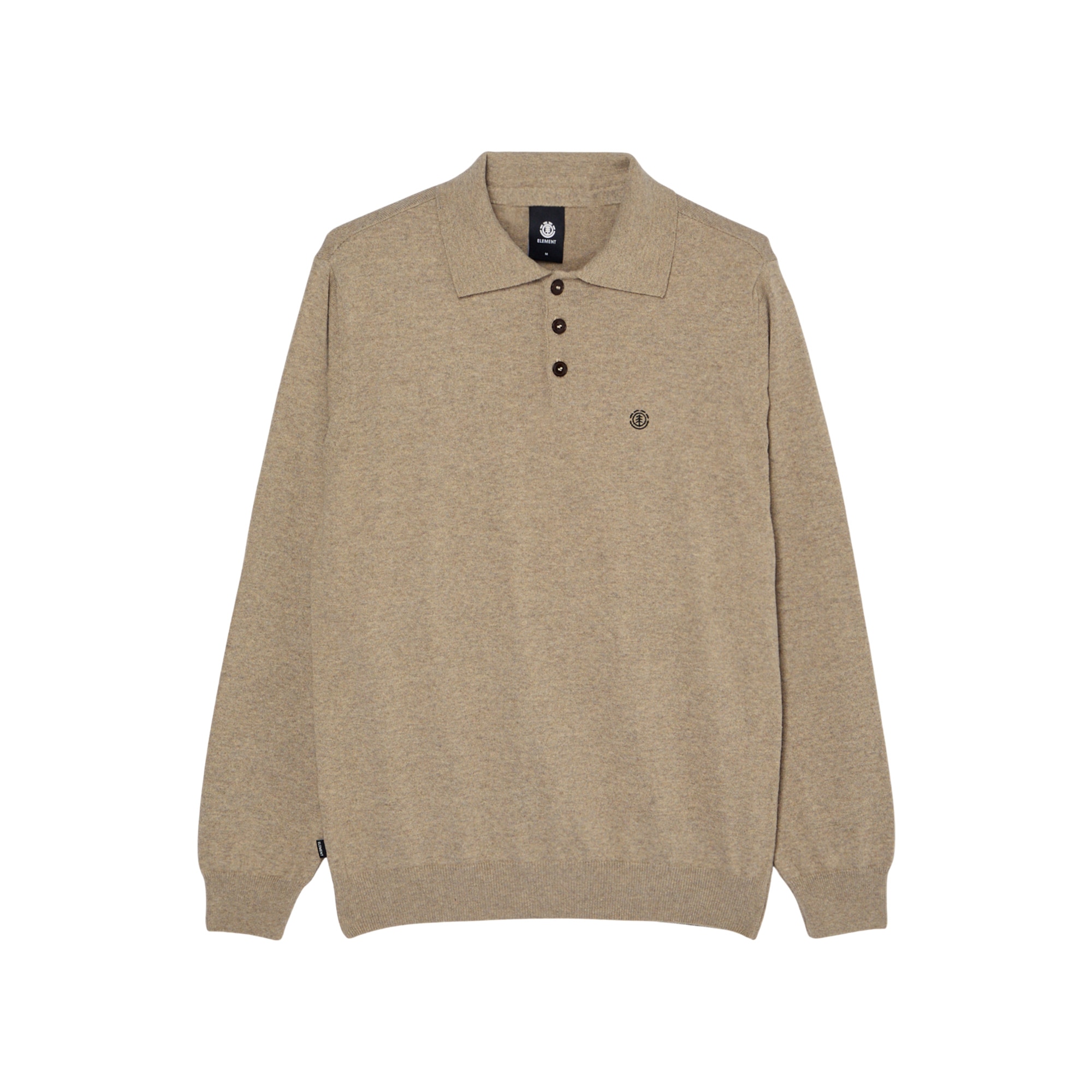 Polo de manga larga de hombre Icon Embroidery Element - Natural Natural-5