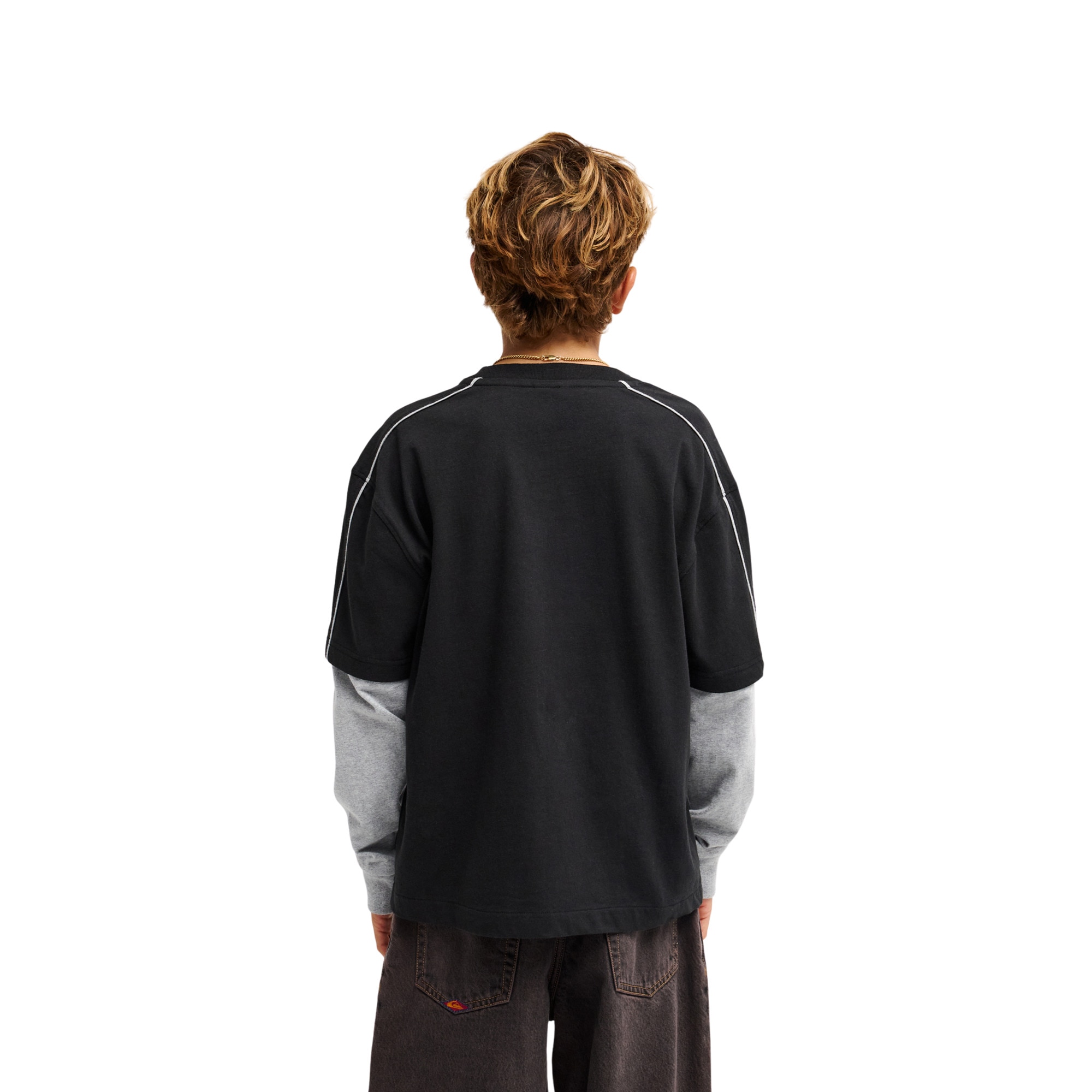 Camiseta de niños Young Guns Double Layer Quiksilver - Negro Negro-2