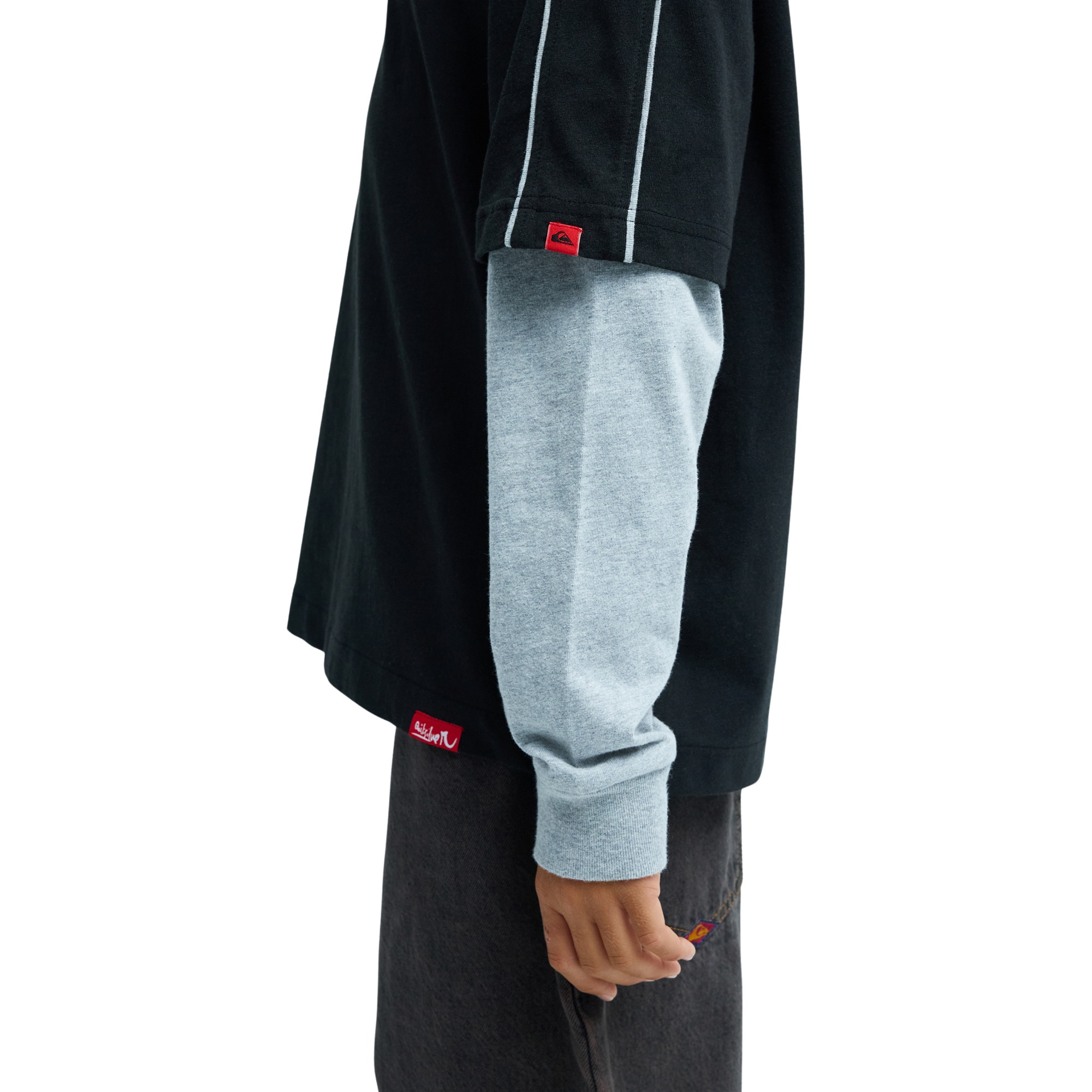 Camiseta de niños Young Guns Double Layer Quiksilver - Negro Negro-6