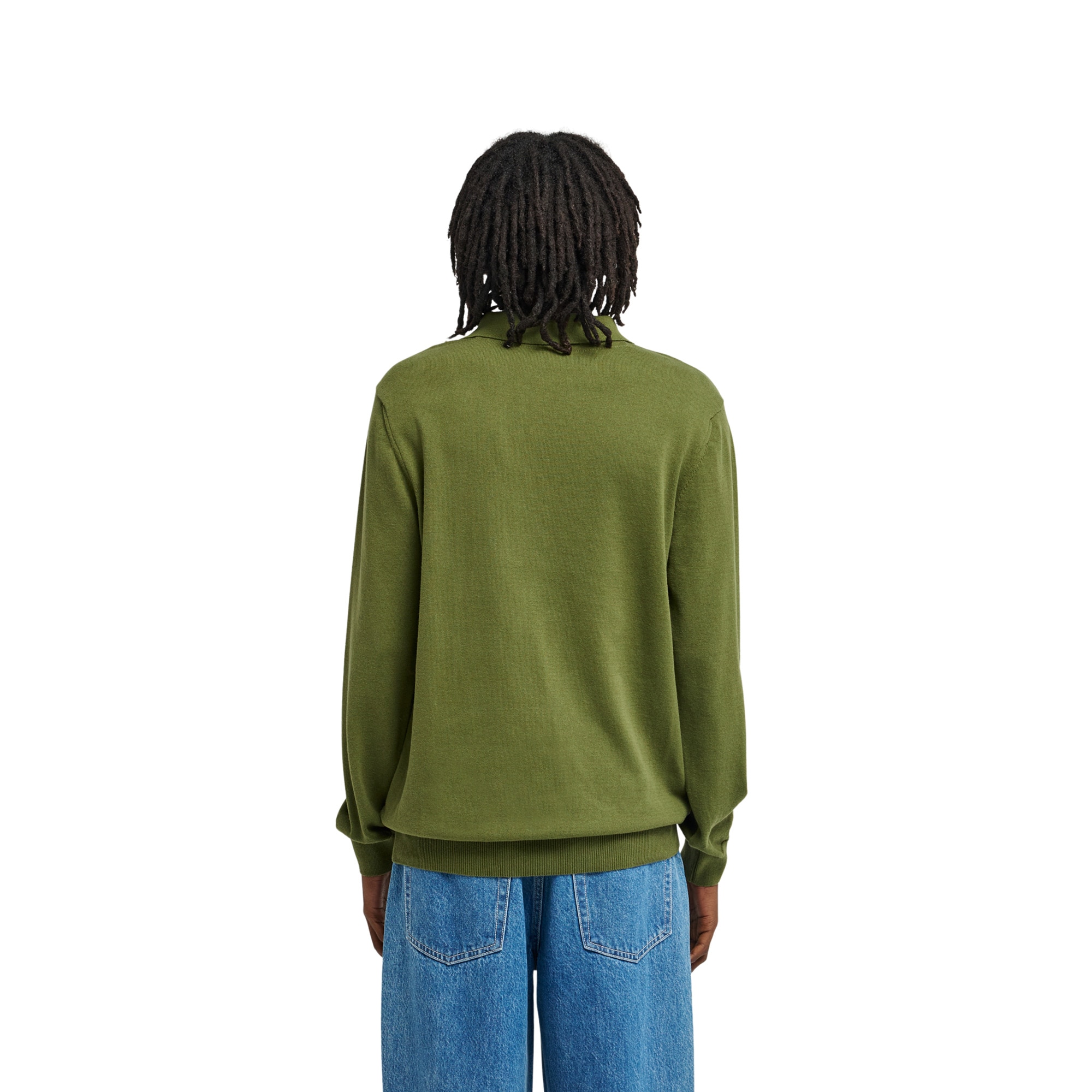 Polo de manga larga de hombre Icon Embroidery Element - Verde Verde-2