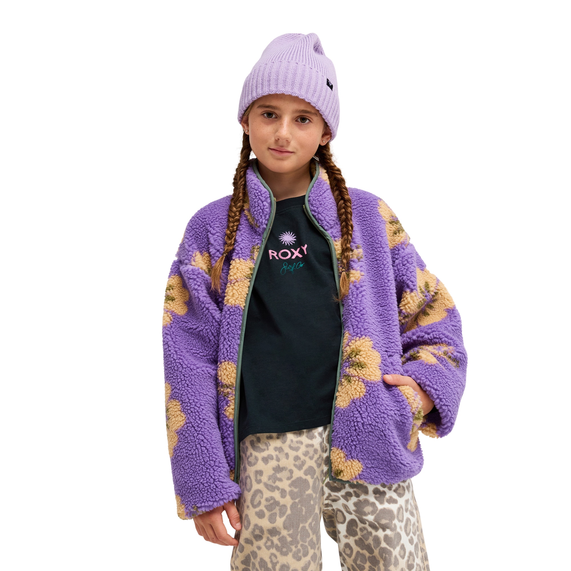 Forro polar de niños Like Electricity Roxy - Morado Morado-3