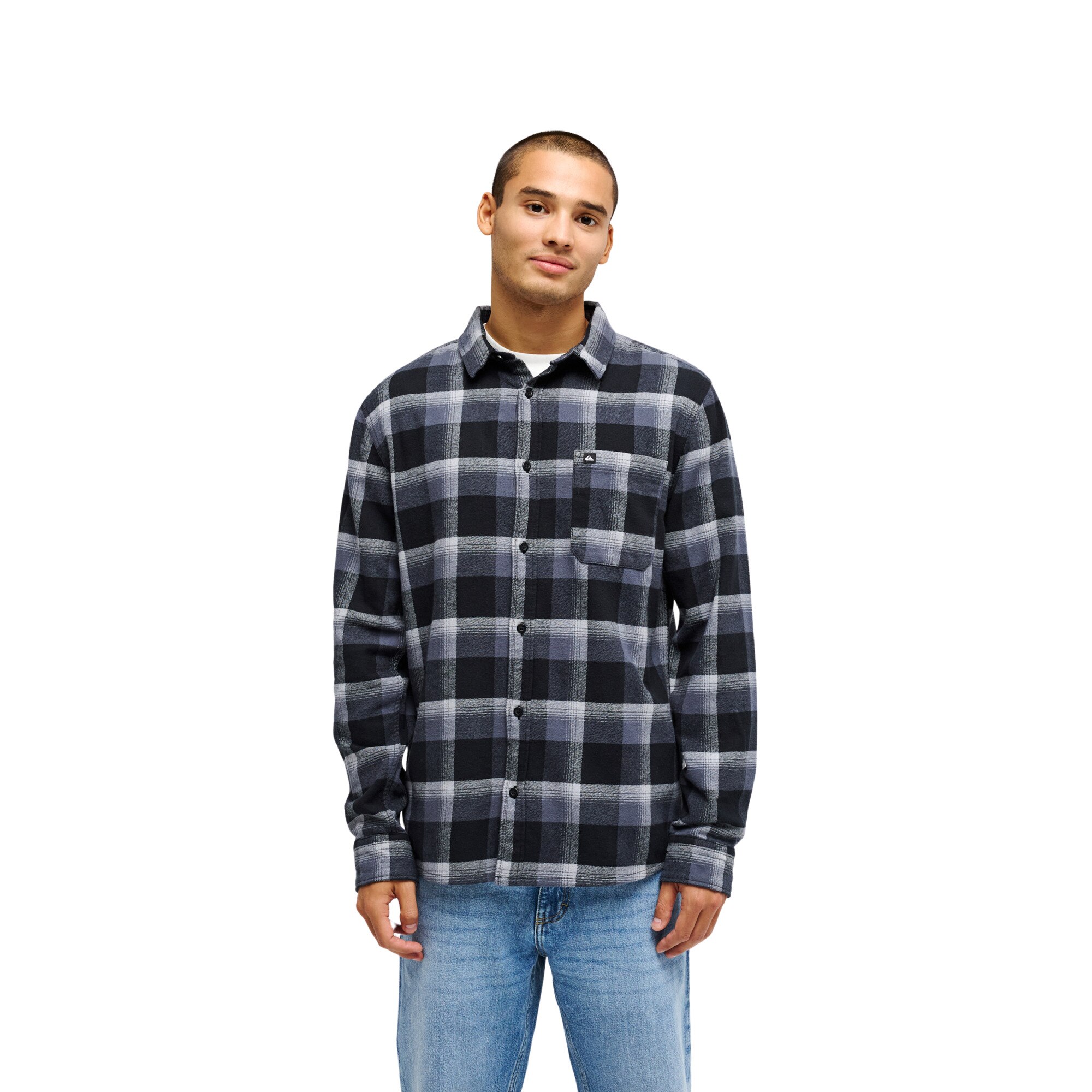 Camisa de hombre Motherfly Plaid Quiksilver - Negro Negro-1
