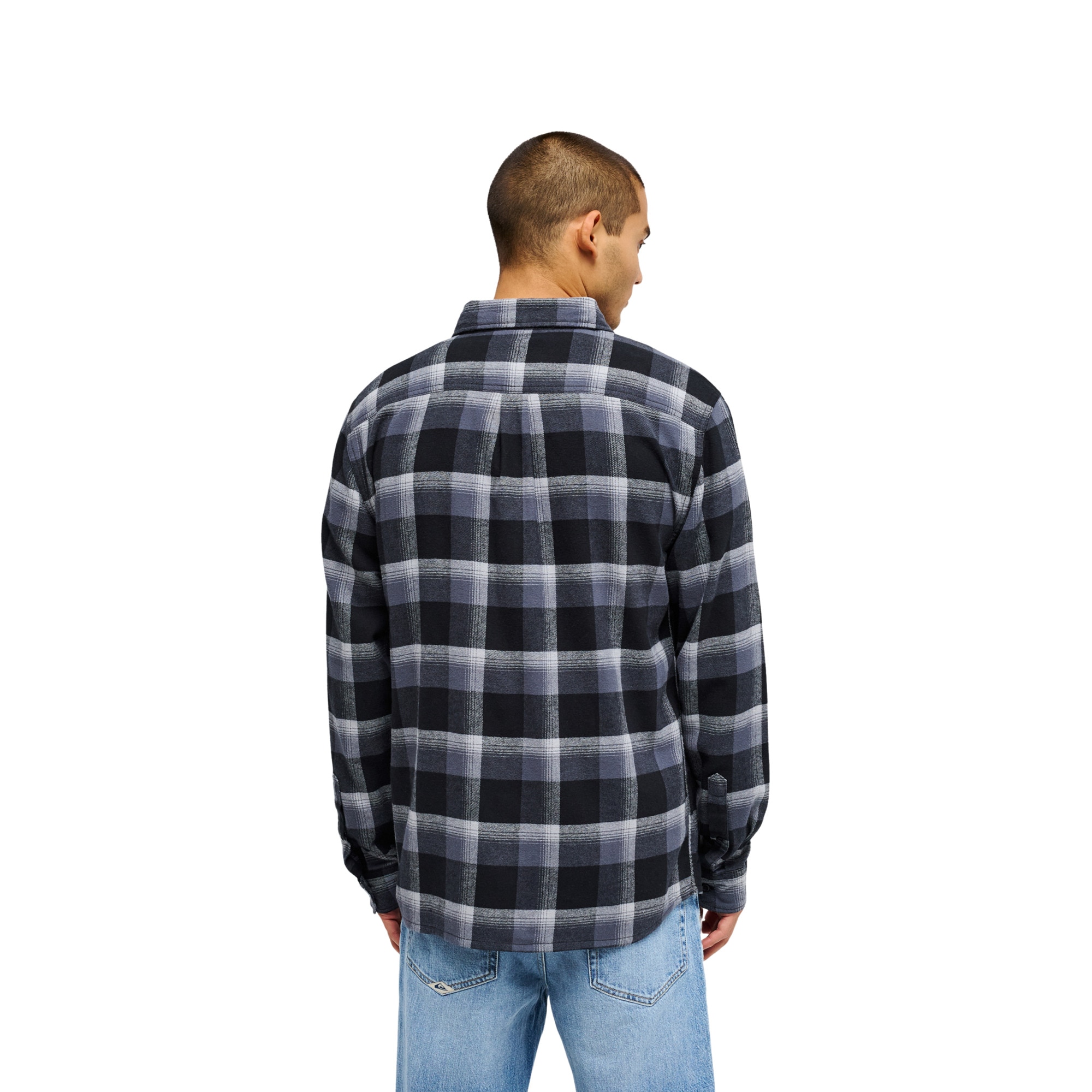 Camisa de hombre Motherfly Plaid Quiksilver - Negro Negro-2