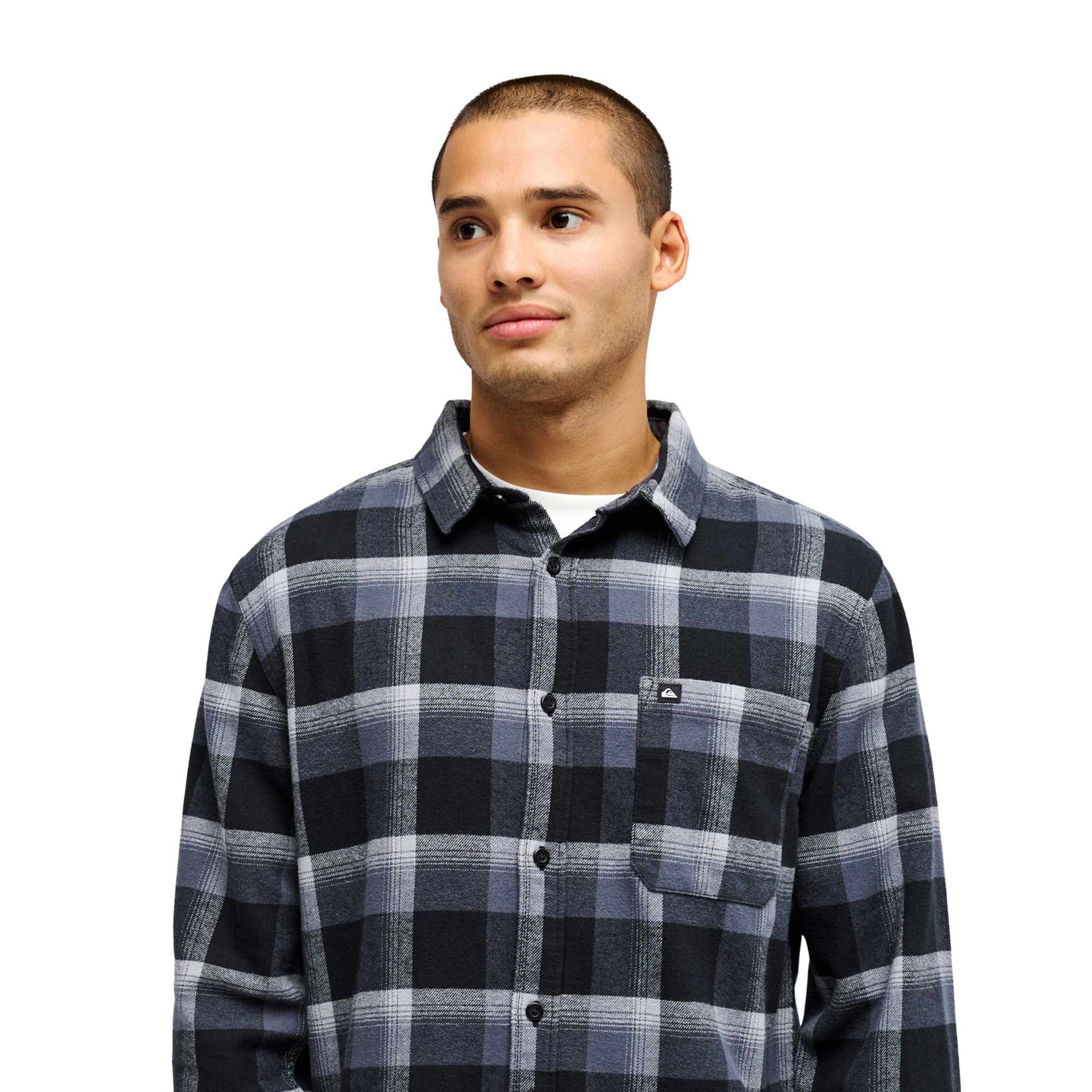 Camisa de hombre Motherfly Plaid Quiksilver - Negro Negro-4