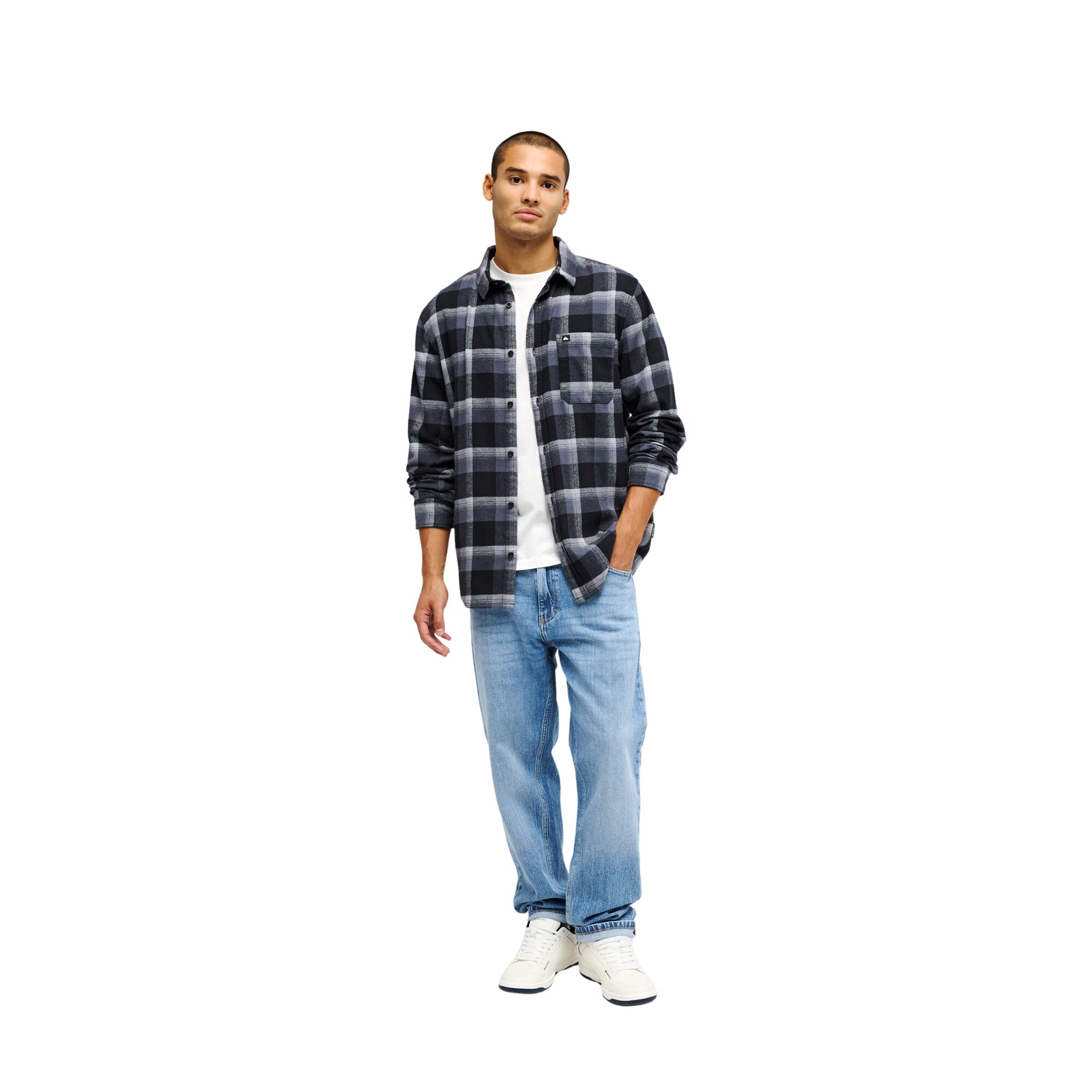 Camisa de hombre Motherfly Plaid Quiksilver - Negro Negro-5