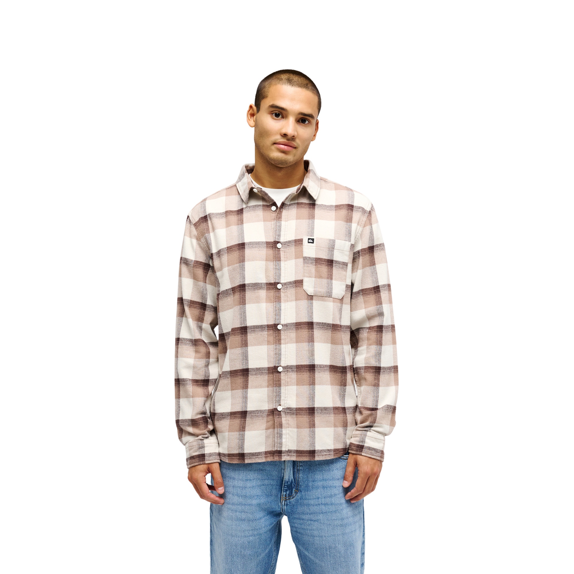 Camisa de hombre Motherfly Plaid Quiksilver - Marrón Marrón-1