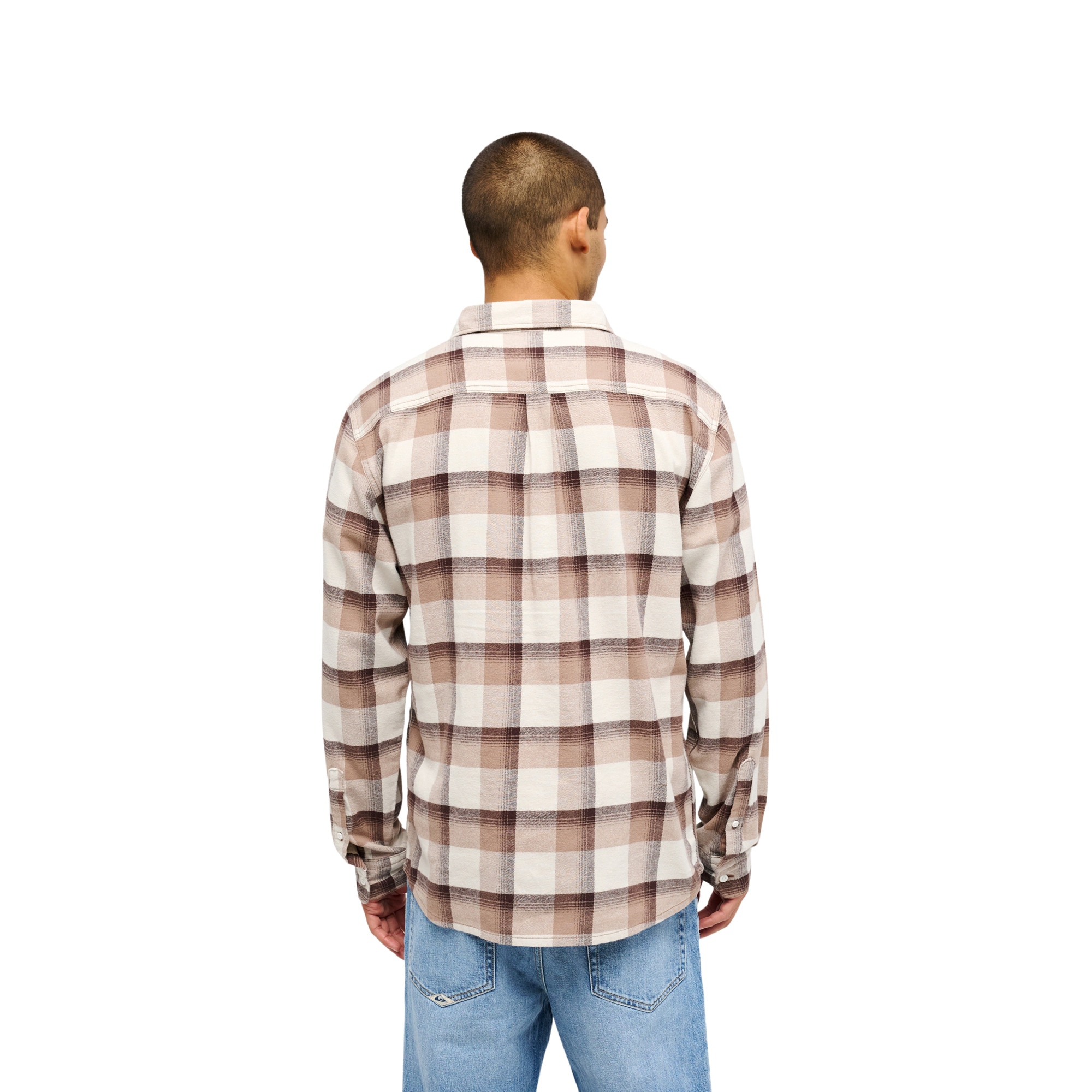 Camisa de hombre Motherfly Plaid Quiksilver - Marrón Marrón-2