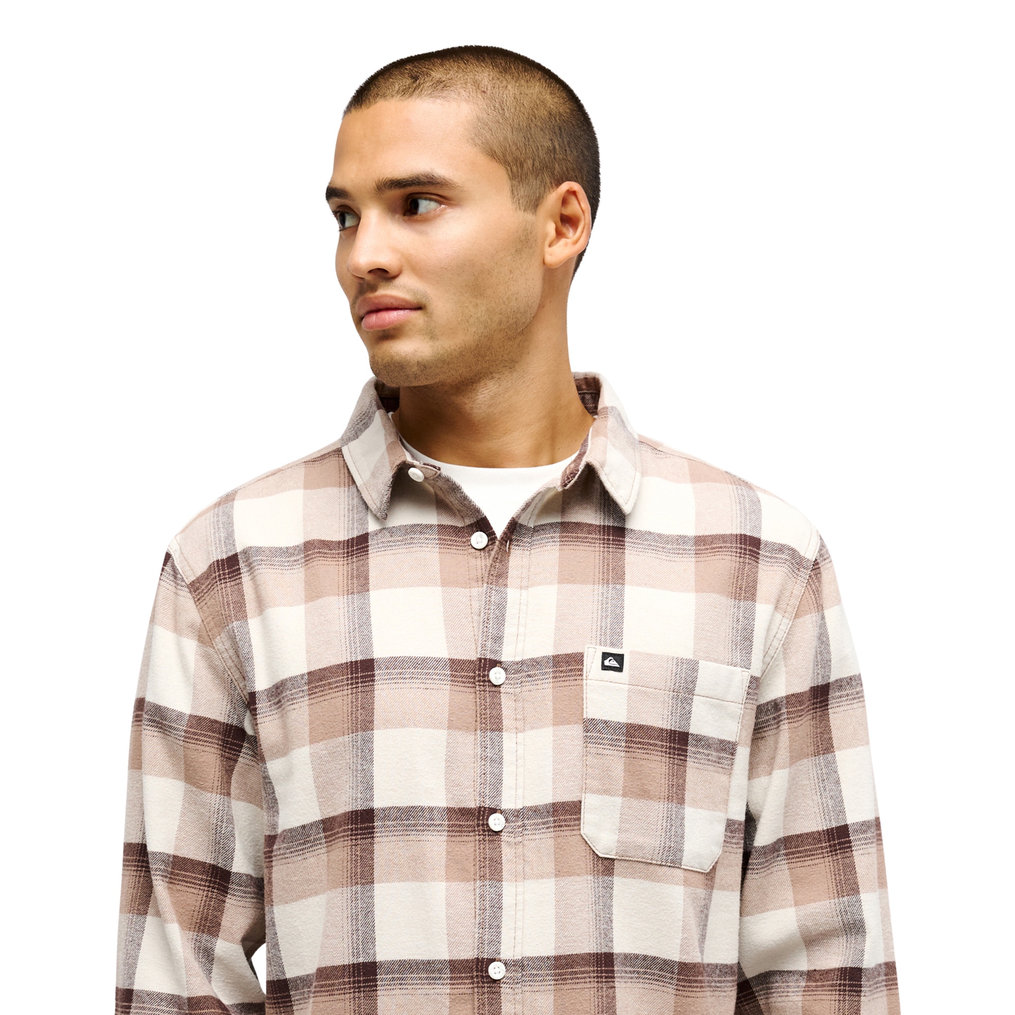 Camisa de hombre Motherfly Plaid Quiksilver - Marrón Marrón-4