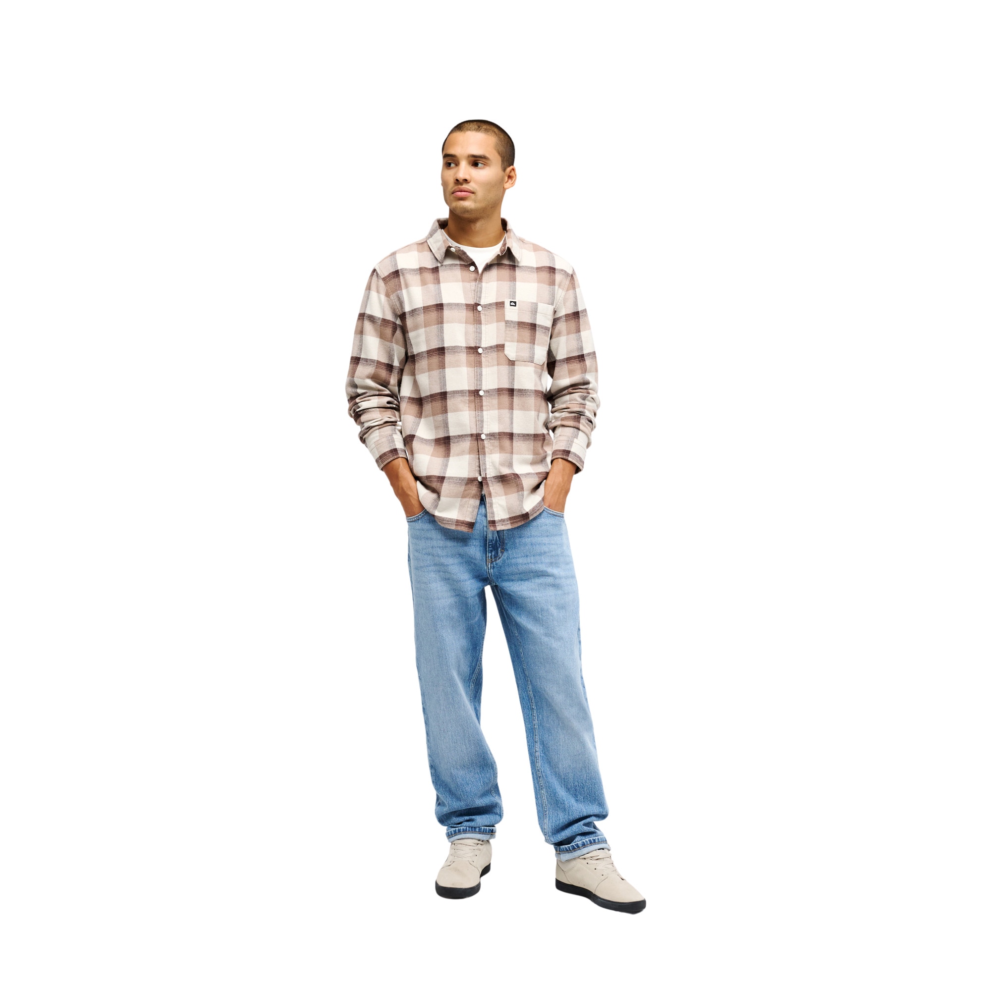 Camisa de hombre Motherfly Plaid Quiksilver - Marrón Marrón-5