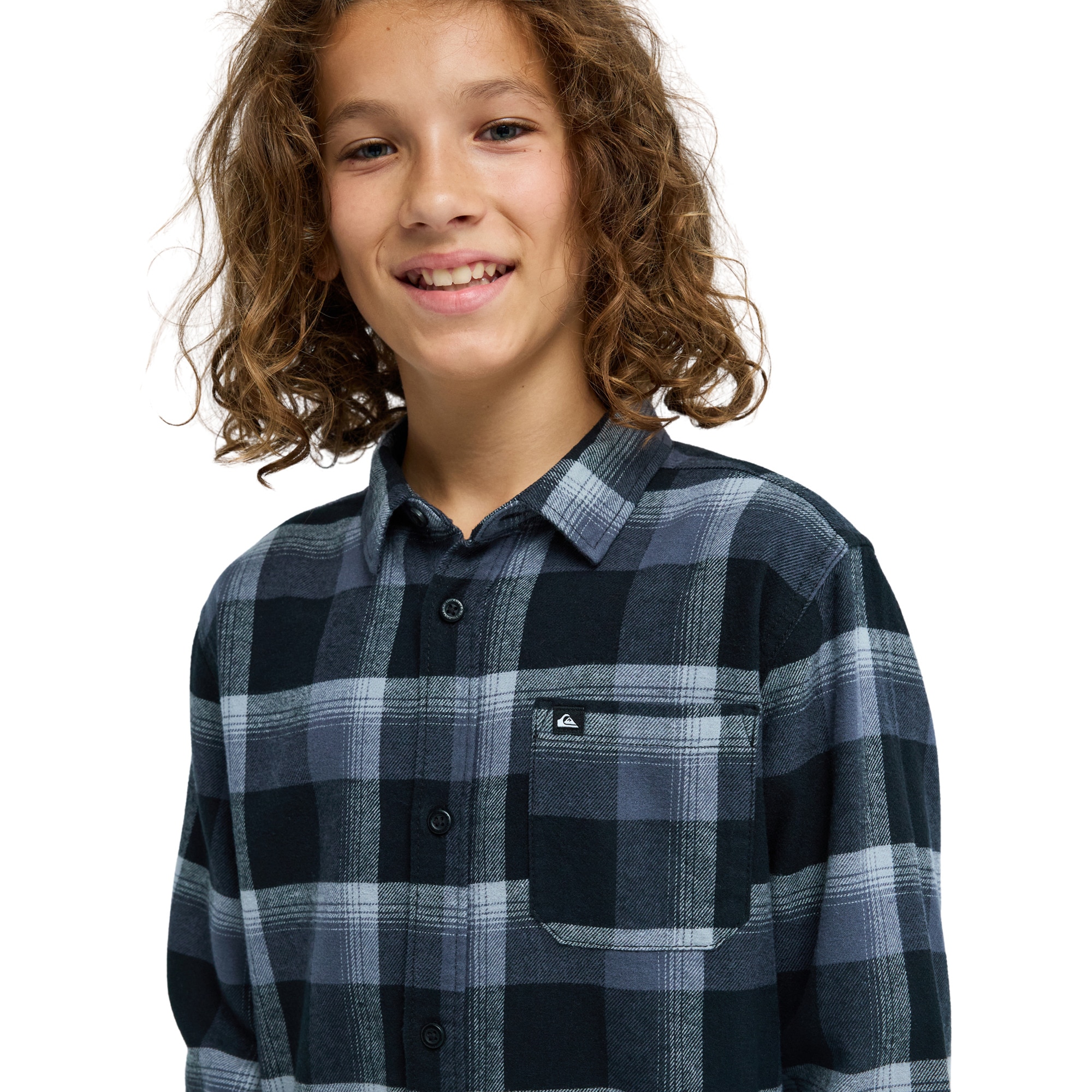Camisa de niños Motherfly Plaid Quiksilver - Negro Negro-4