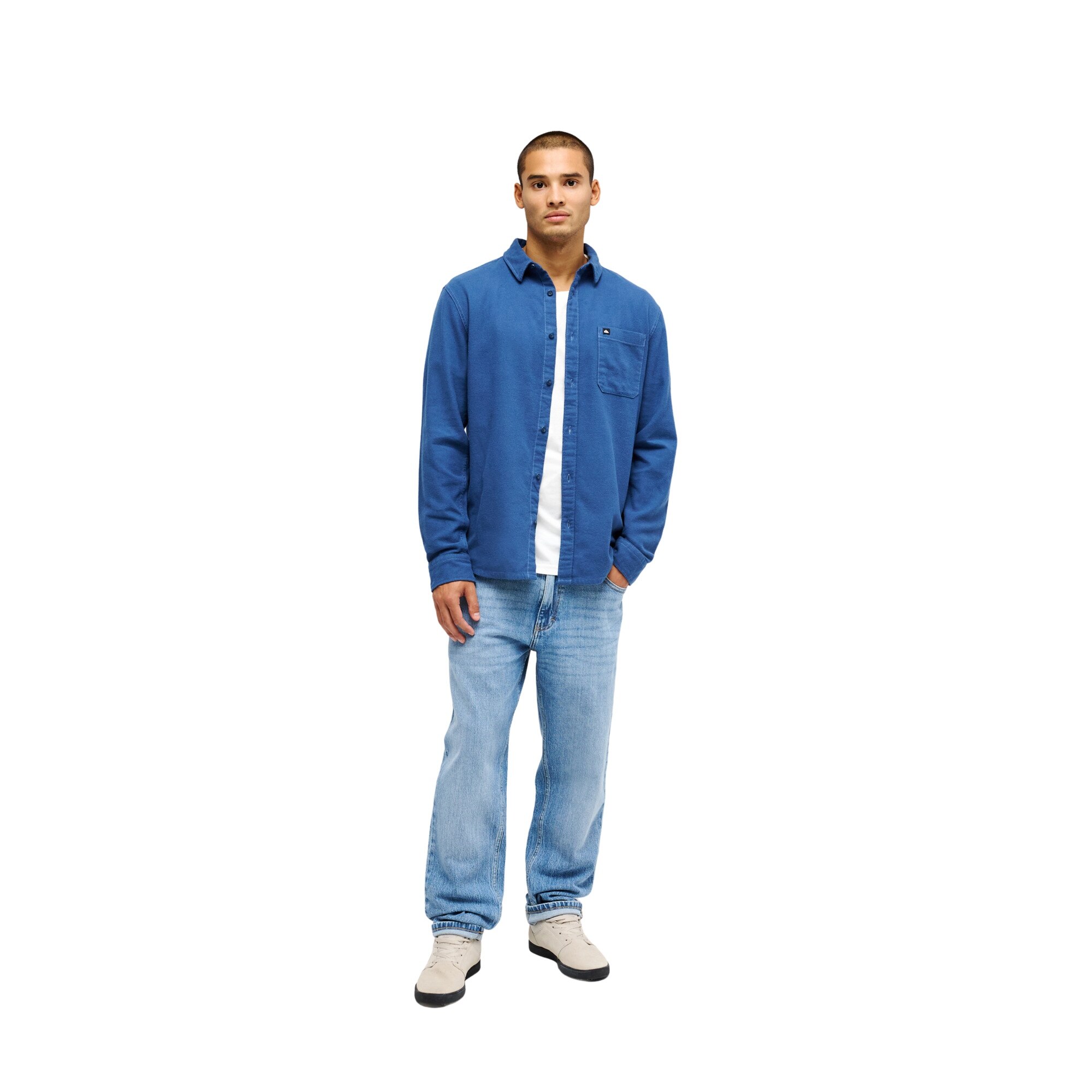 Camisa de hombre Motherfly Solid Quiksilver - Azul Azul-5