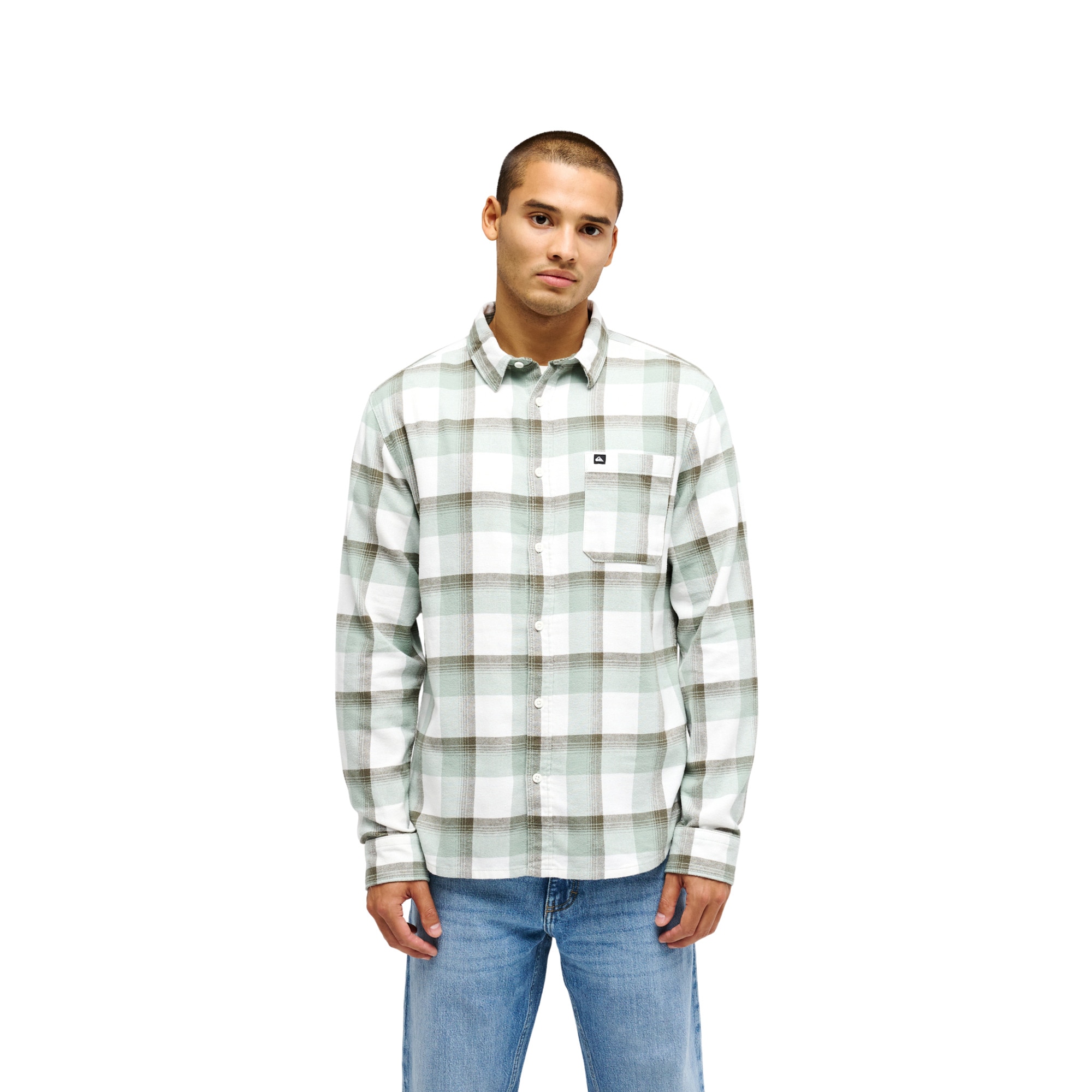 Camisa de hombre Motherfly Plaid Quiksilver - Verde Verde-1