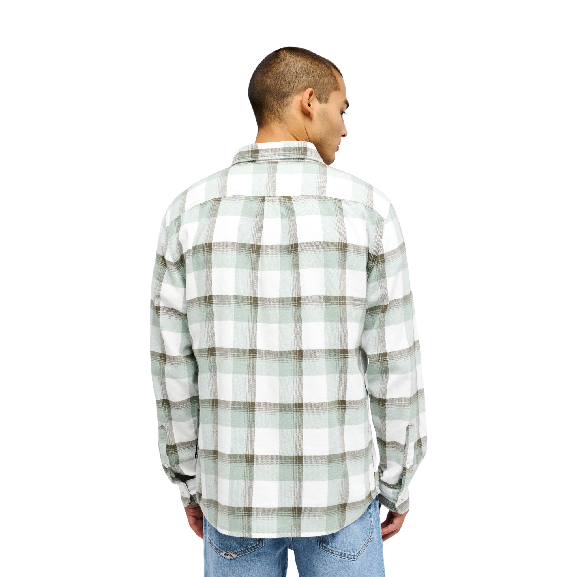 Camisa de hombre Motherfly Plaid Quiksilver - Verde Verde-2