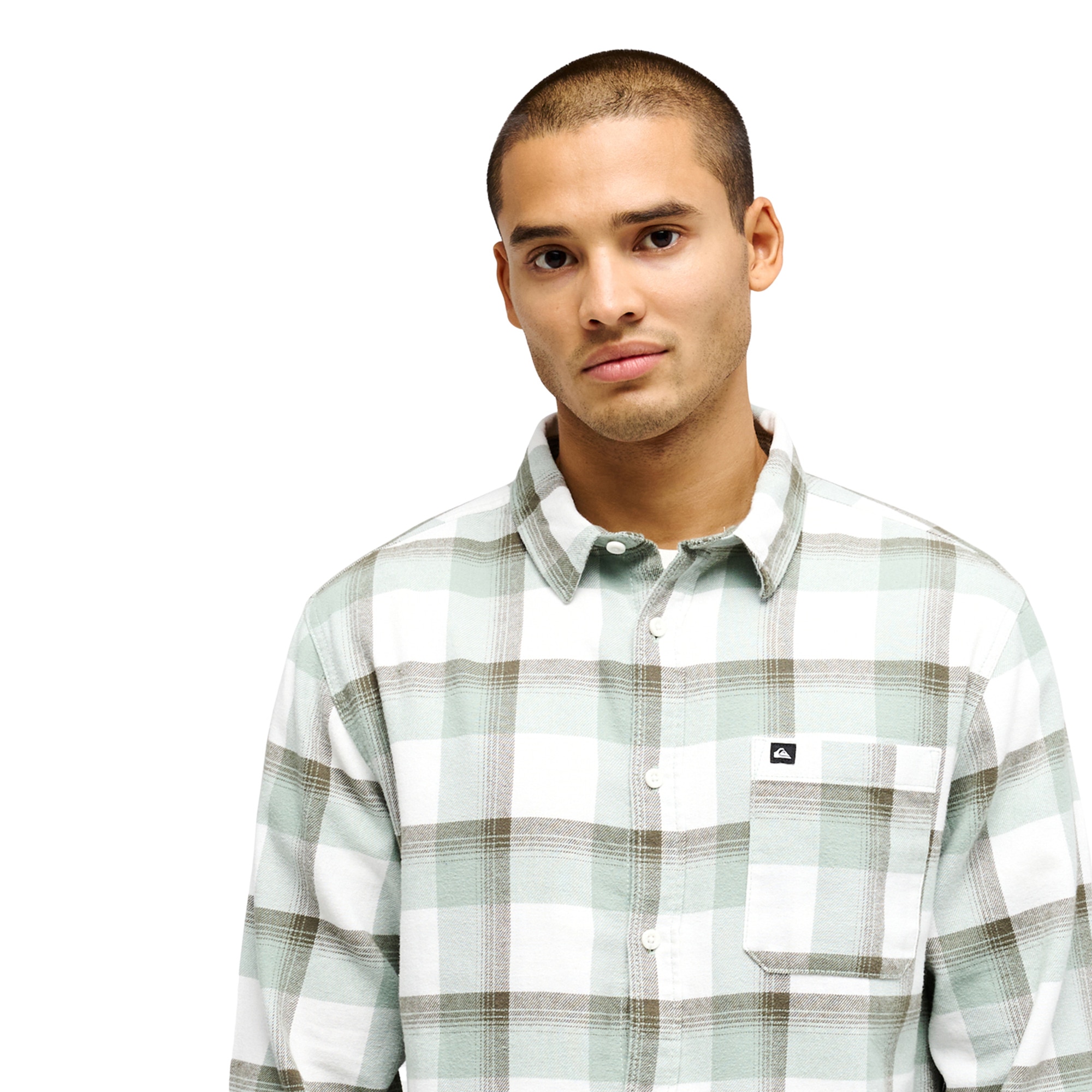 Camisa de hombre Motherfly Plaid Quiksilver - Verde Verde-4