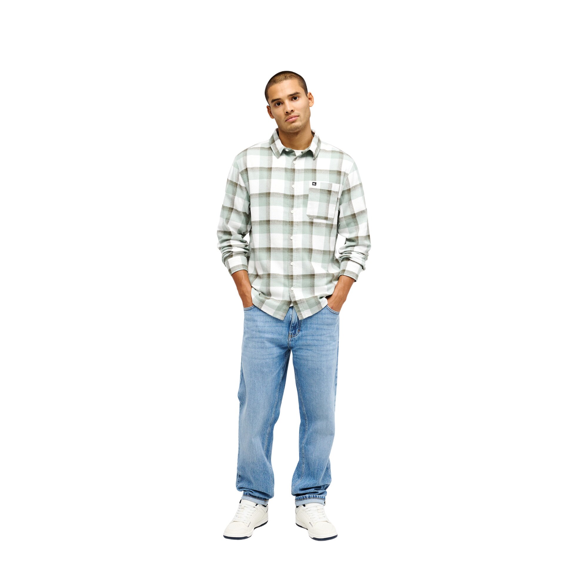 Camisa de hombre Motherfly Plaid Quiksilver - Verde Verde-5